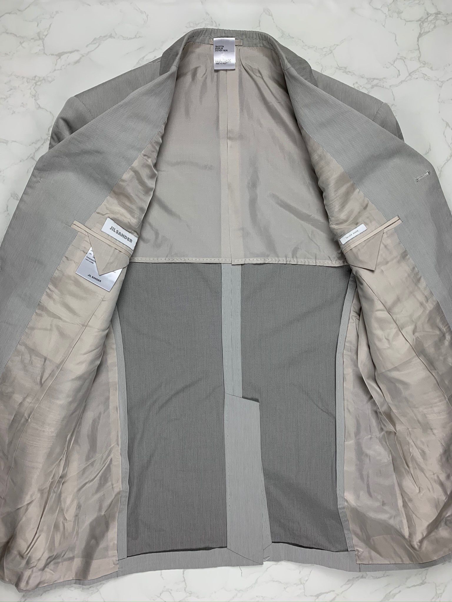 Jil Sander 🔥65% OFF🔥 [SALE] Jil Sander Grey Striped Suit Size 48R - 11 Thumbnail