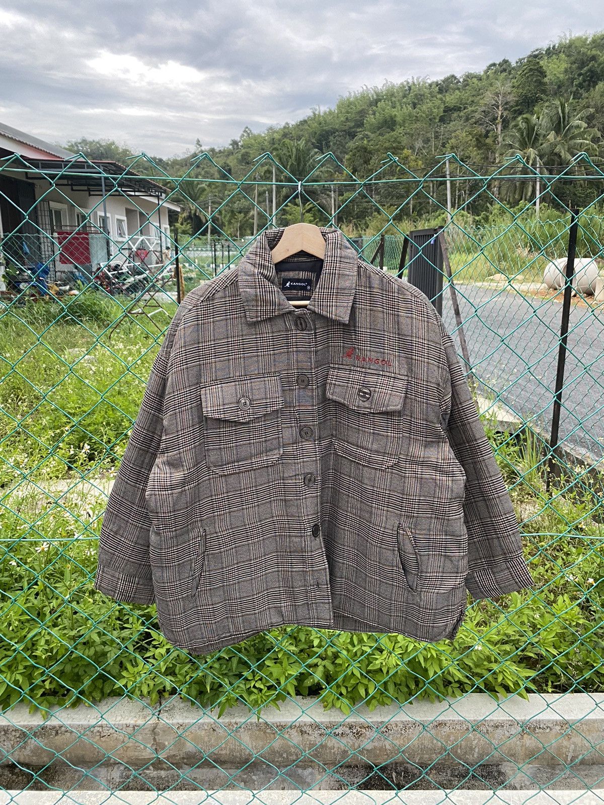 Kangol Kangol Houndstooth Baggy Flannel Jacket Size US M / EU 48-50 / 2 - 1 Thumbnail