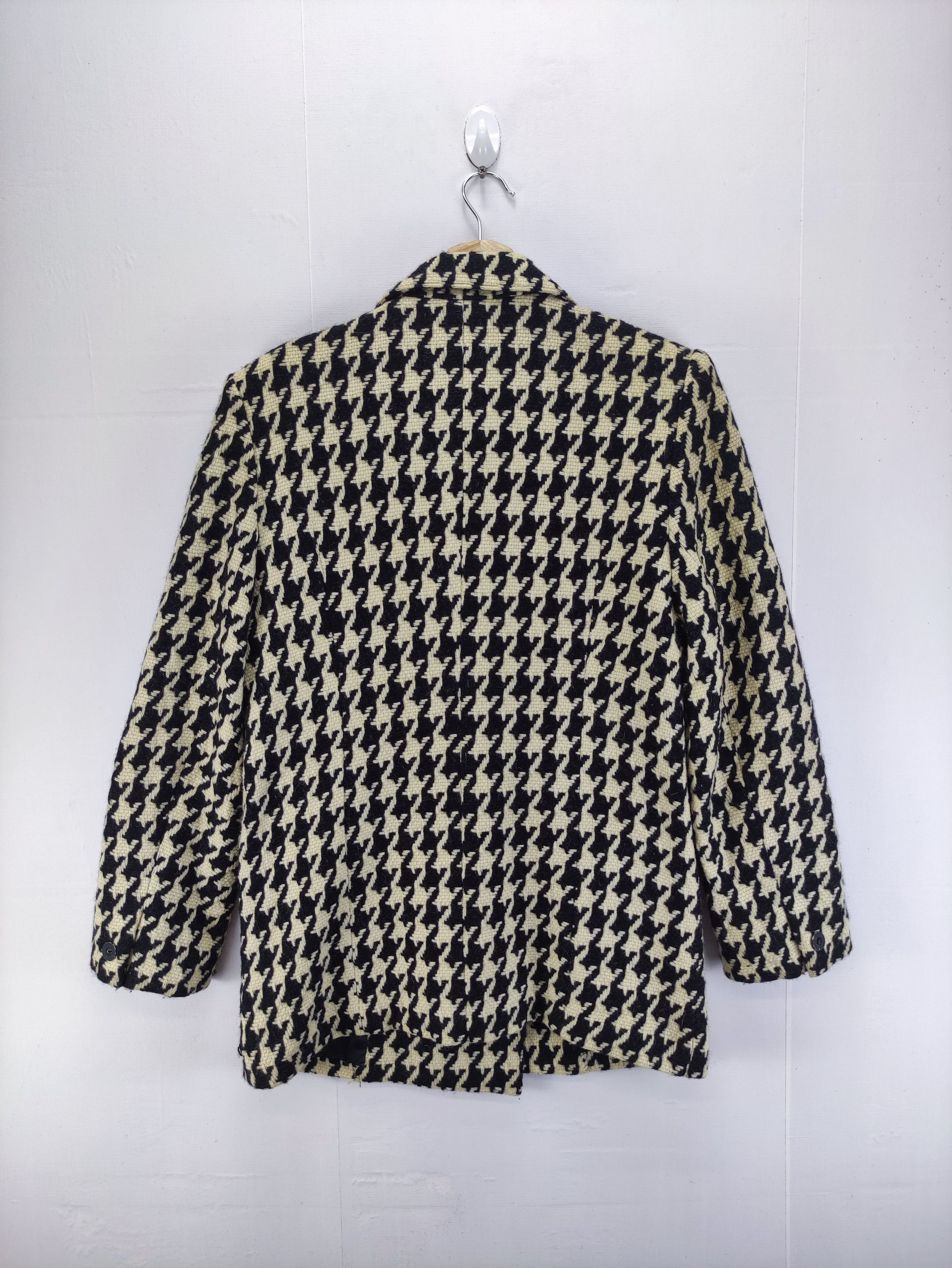 Japanese Brand Vintage Houndstooth Wool Coat Blazers By York Reine Size S / US 4 / IT 40 - 7 Thumbnail