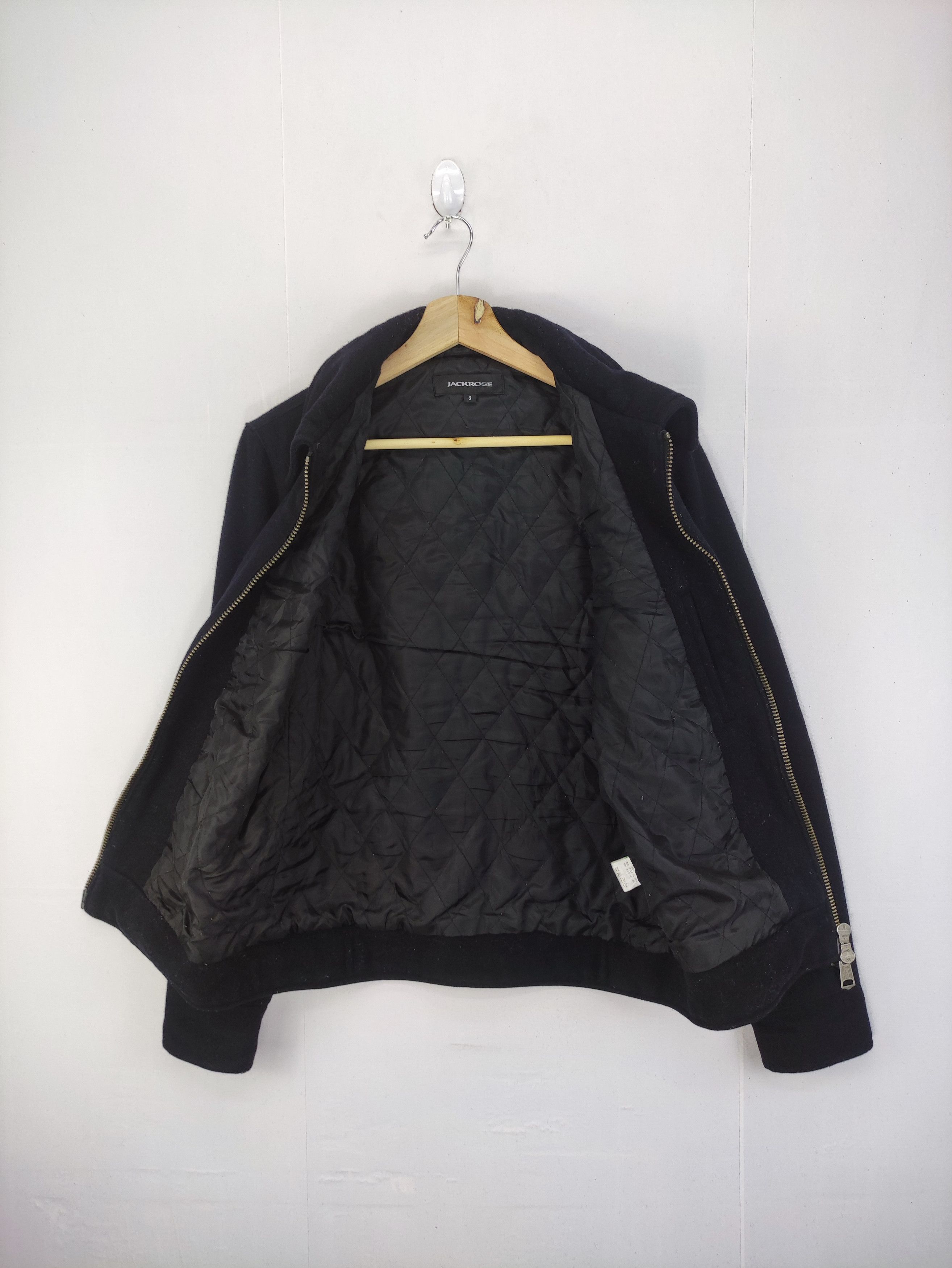 JACKROSE Vintage Jack Rose Wool Jacket Embroidered Logo Zipper Size S / US 4 / IT 40 - 5 Thumbnail