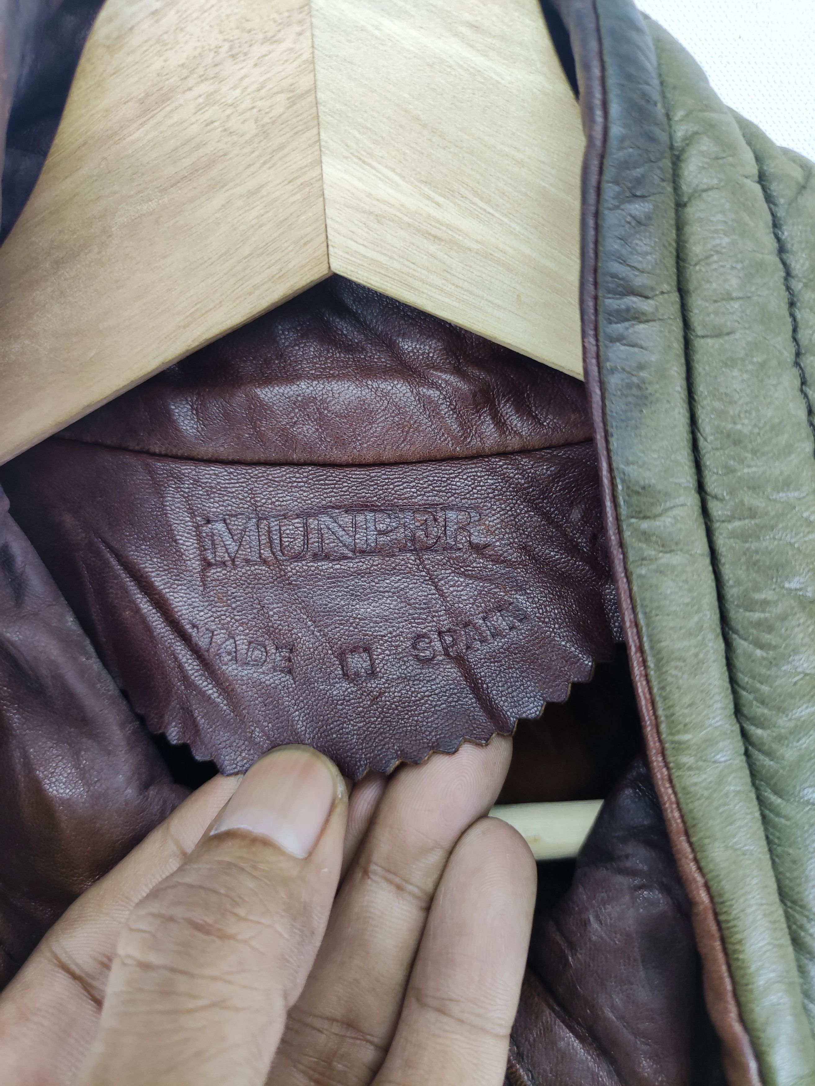 Leather Vintage Munper Leather Jacket Zipper Size US XL / EU 56 / 4 - 3 Thumbnail