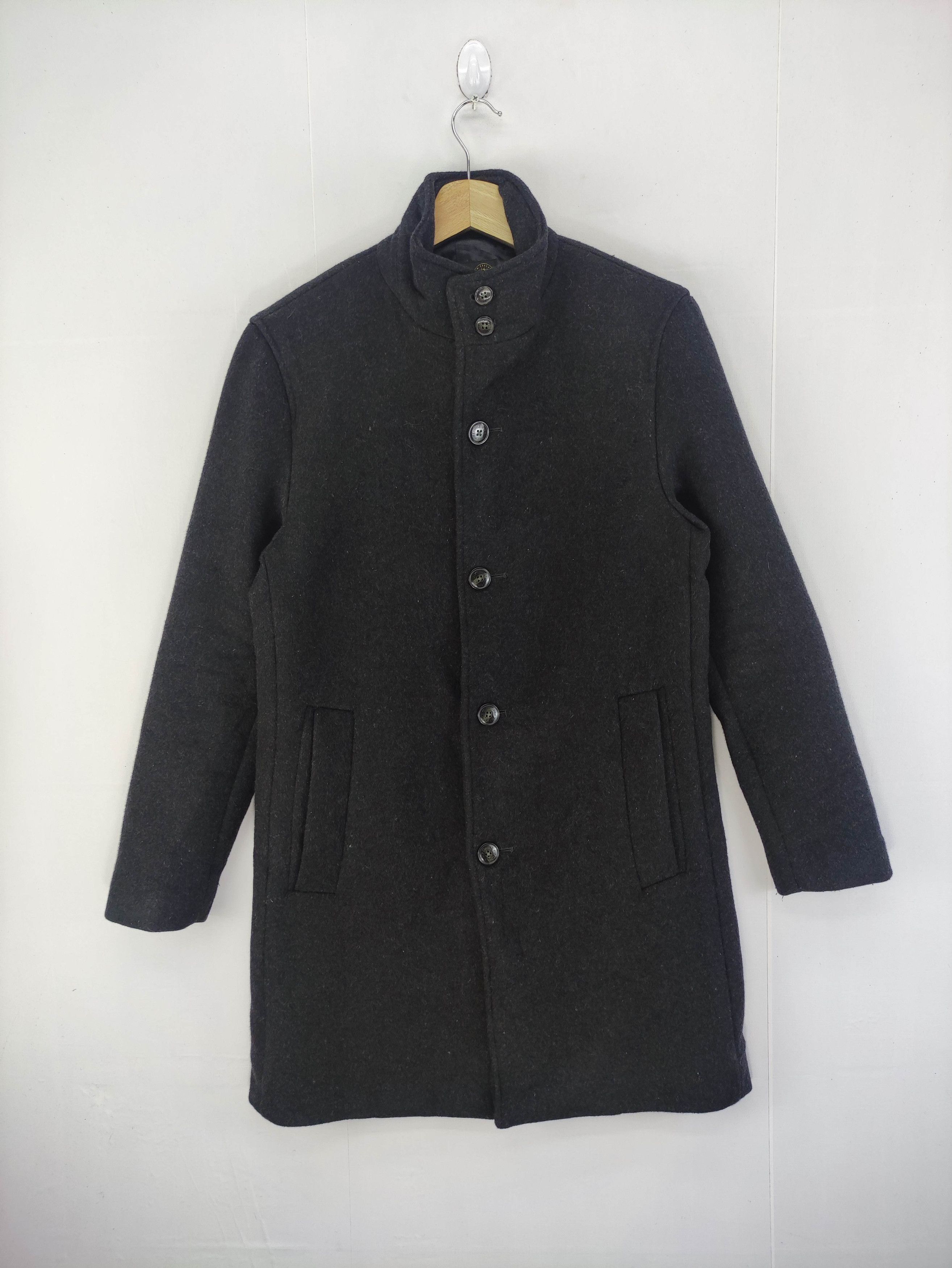 image of Edifice Japan x Vintage Edifice Wool Long Jacket Button Up in Black, Women's (Size Medium)