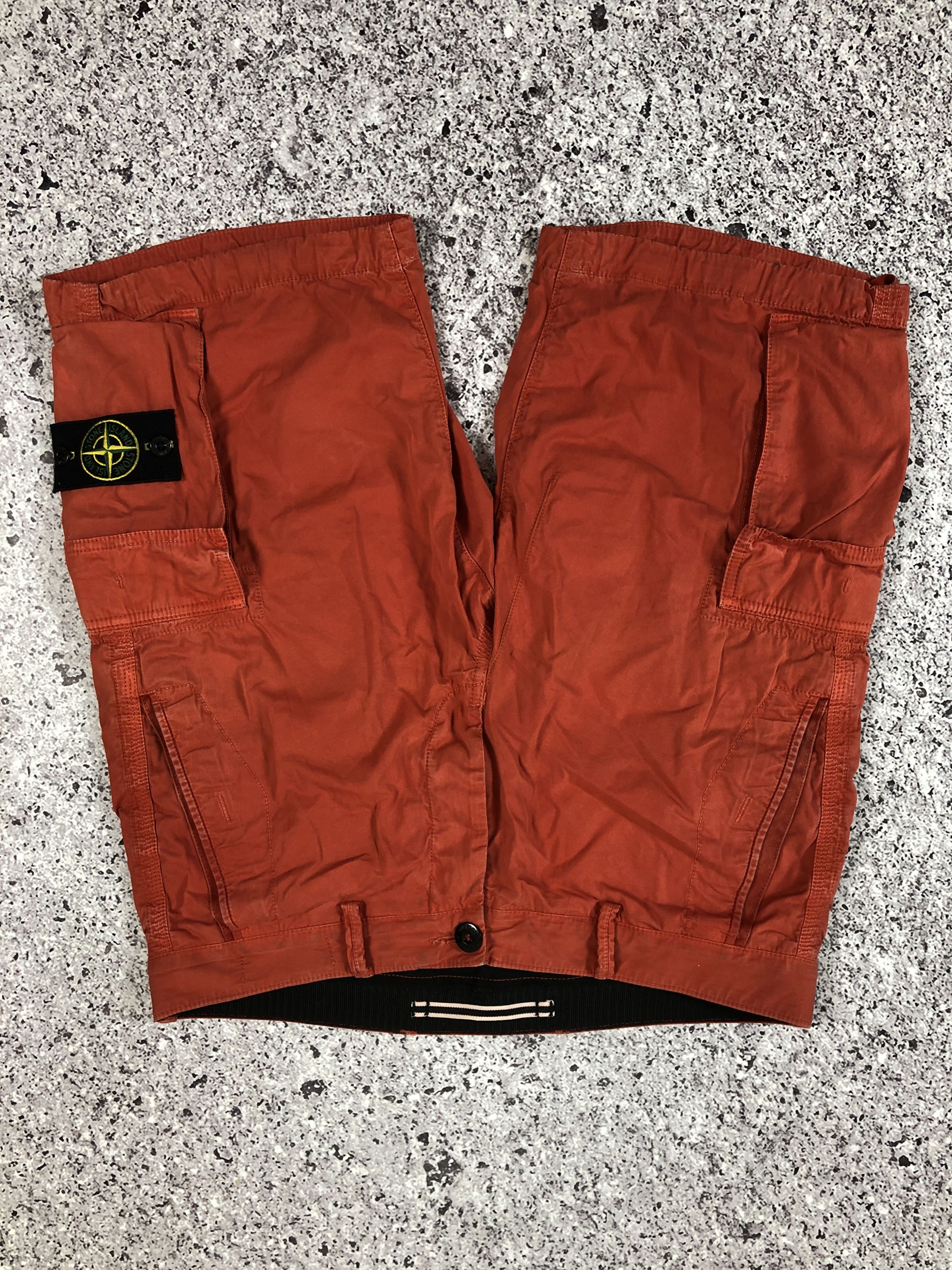 stone-island-si-stone-island-shorts-acid-orange-grailed
