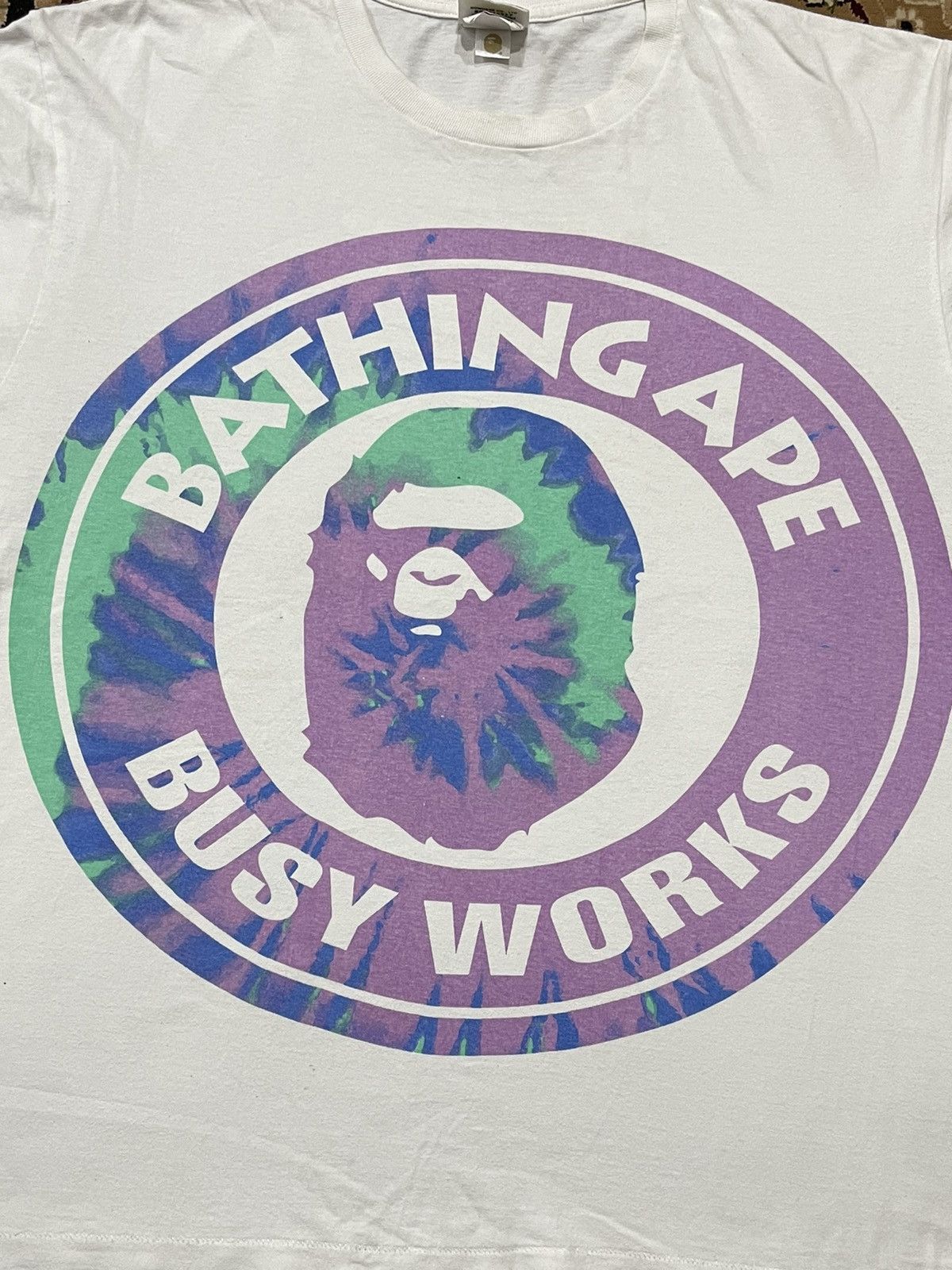 Bape Tie Dye Busy Works Tee Size US XL / EU 56 / 4 - 2 Thumbnail