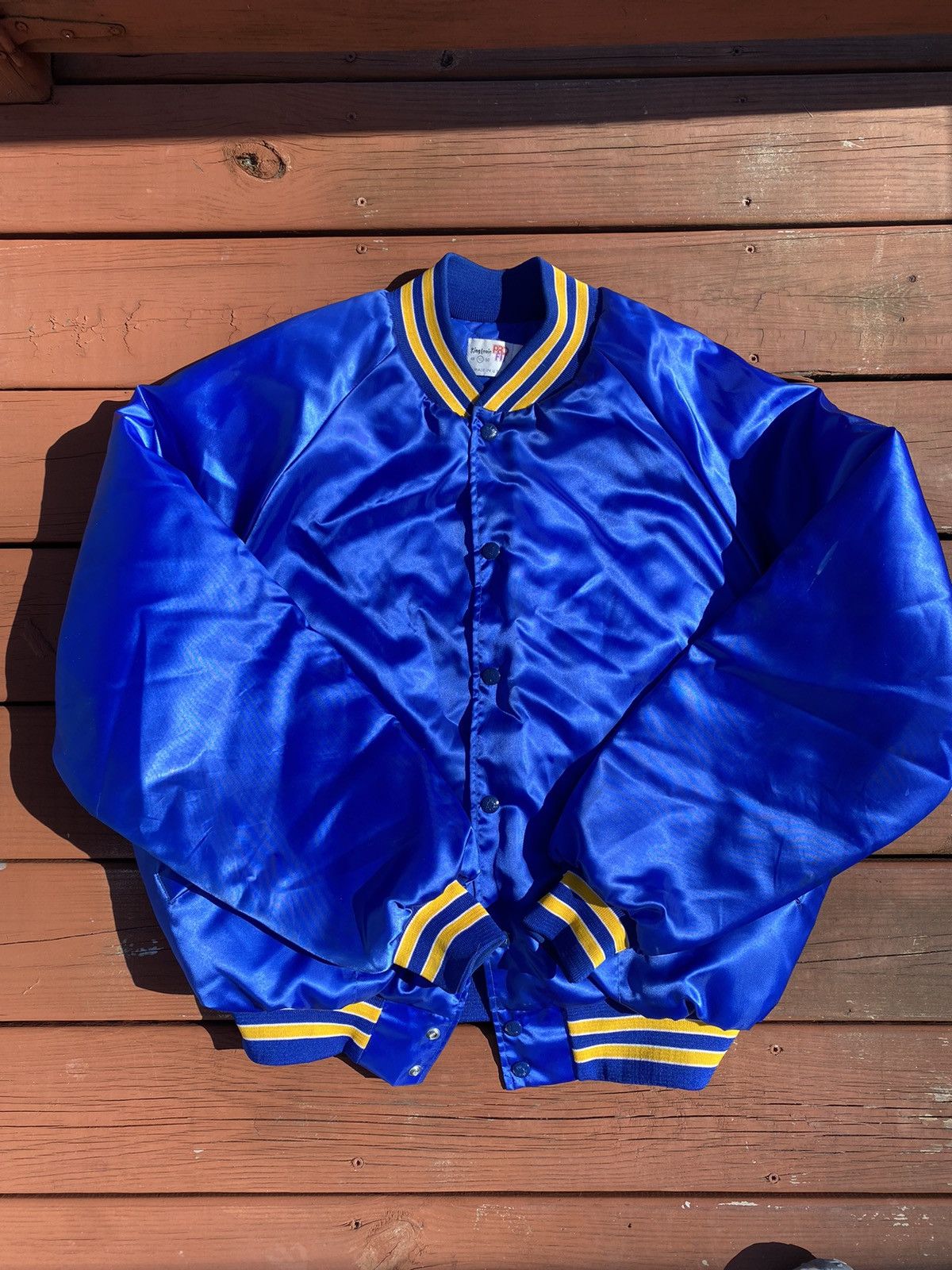 Vintage Crazy Vintage 90s military blue Nylon bomber jacket Size US XL / EU 56 / 4 - 1 Thumbnail