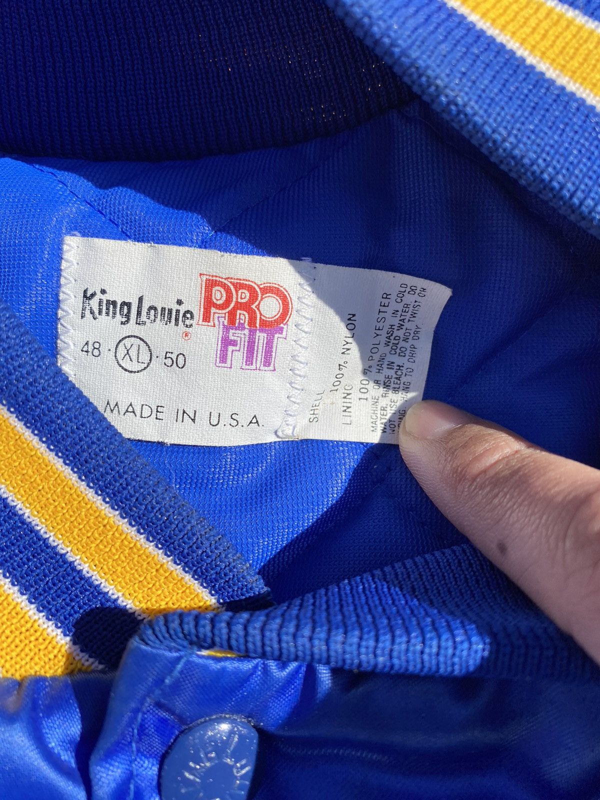 Vintage Crazy Vintage 90s military blue Nylon bomber jacket Size US XL / EU 56 / 4 - 2 Thumbnail
