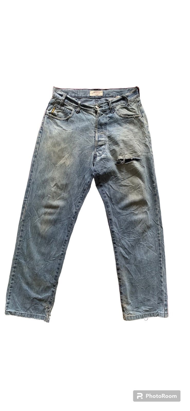 Giorgio Armani × Vintage Vintage giorgio armani denim distressed nice Size US 30 / EU 46 - 1 Thumbnail