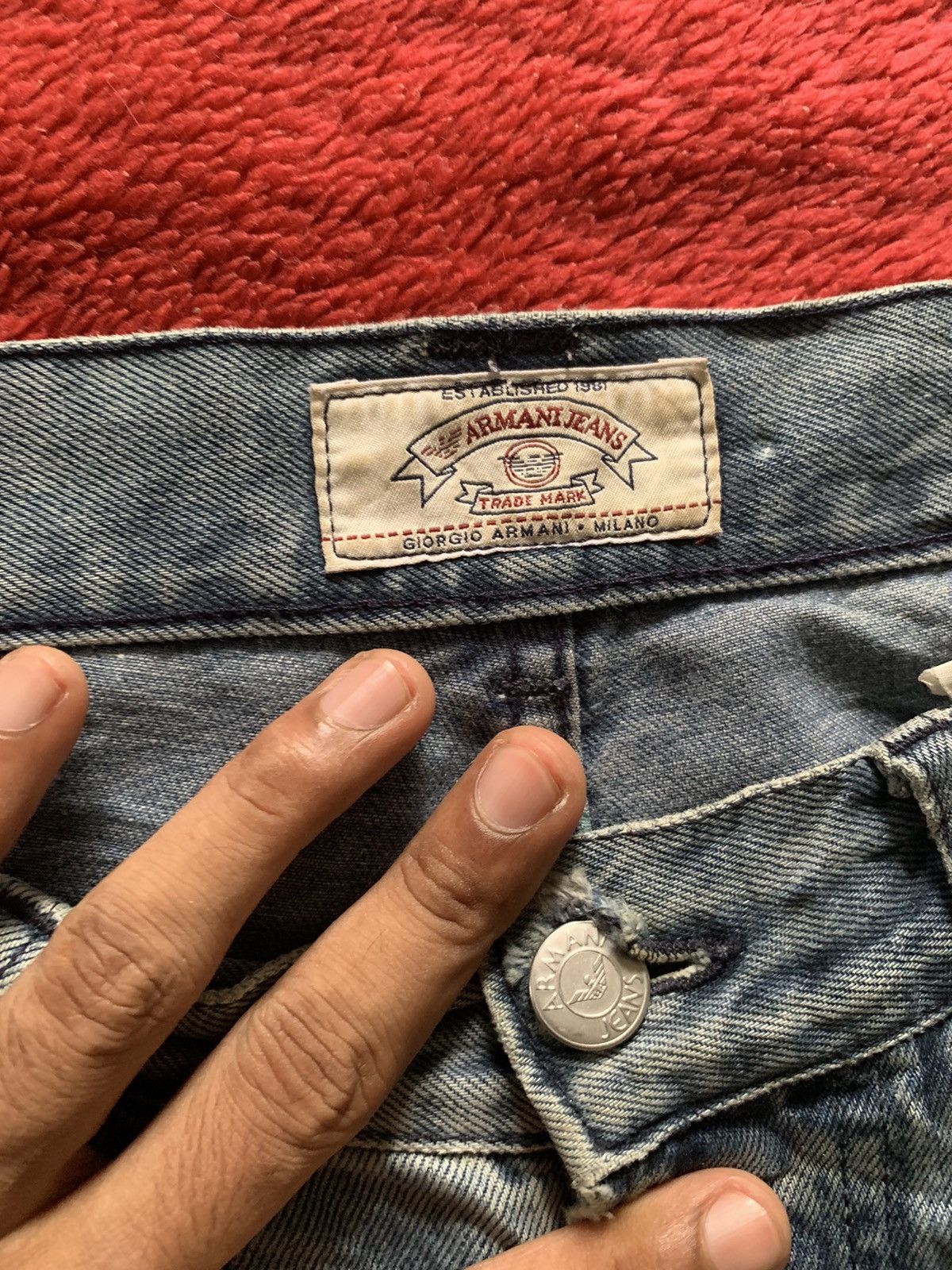 Giorgio Armani × Vintage Vintage giorgio armani denim distressed nice Size US 30 / EU 46 - 11 Thumbnail