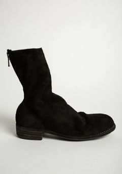 hide-m  GUIDI Men 988 Back Zip Boot, black horse leather