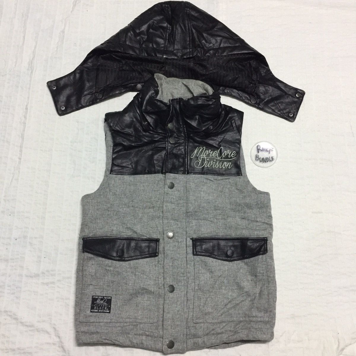 Japanese Brand More core division california black hoodie vest Size US S / EU 44-46 / 1 - 2 Thumbnail