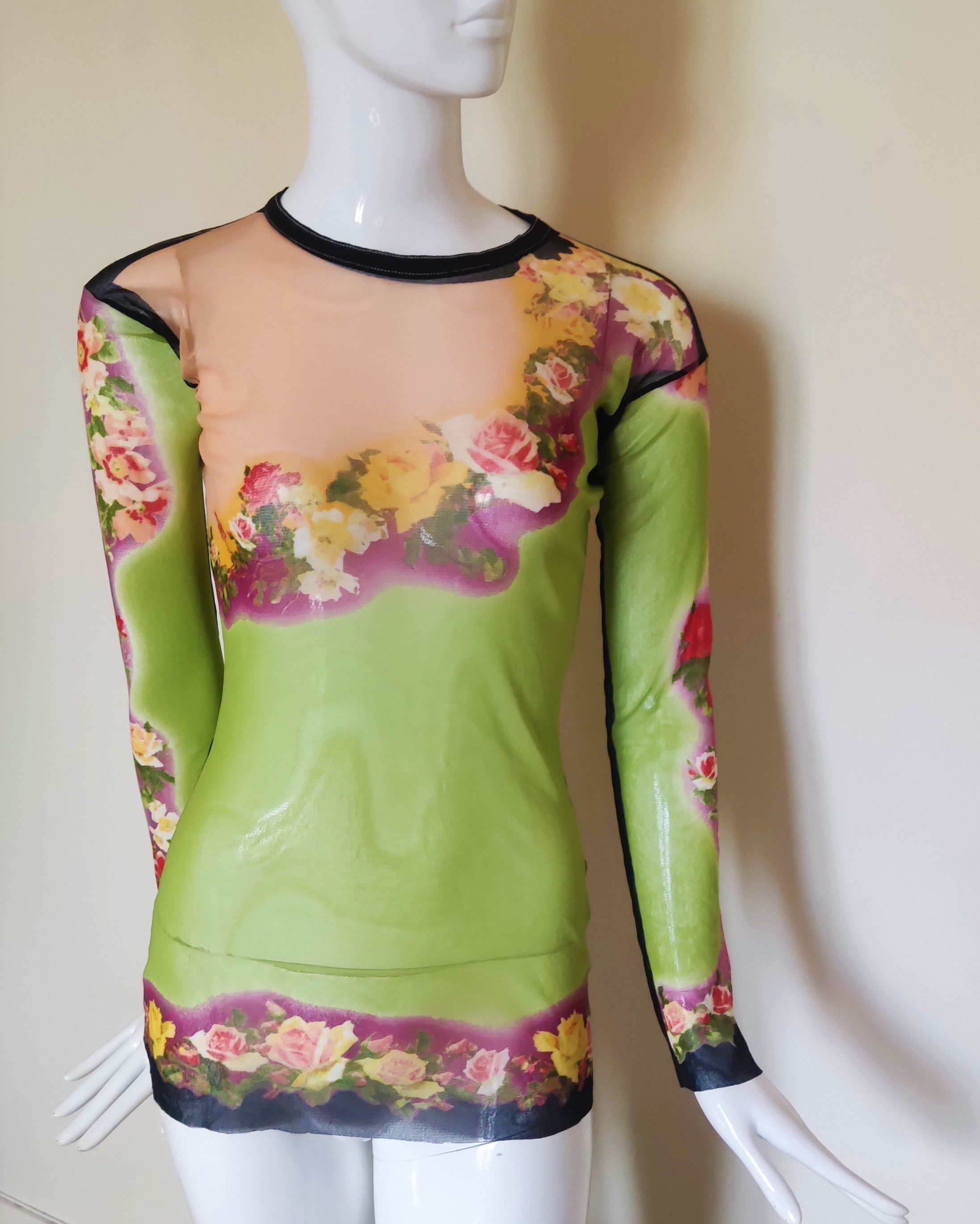 Jean Paul Gaultier Jean Paul Gaultier Supreme Transparent Mesh T-shirt Top Size US L / EU 52-54 / 3 - 6 Thumbnail
