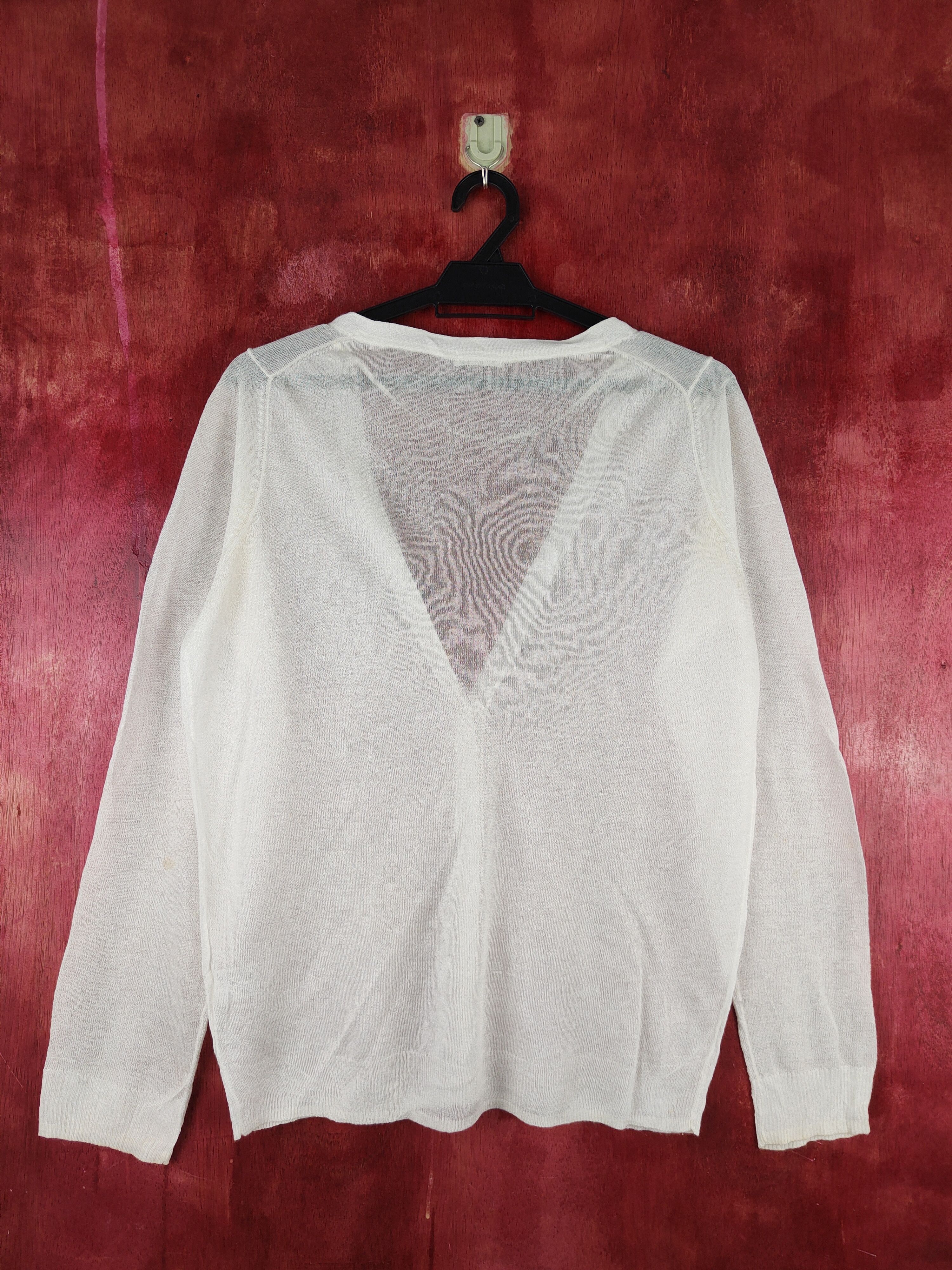 GU GU White Crochet Meshnet Knitwear Cardigan #S1159 Size XL / US 12-14 / IT 48-50 - 9 Thumbnail