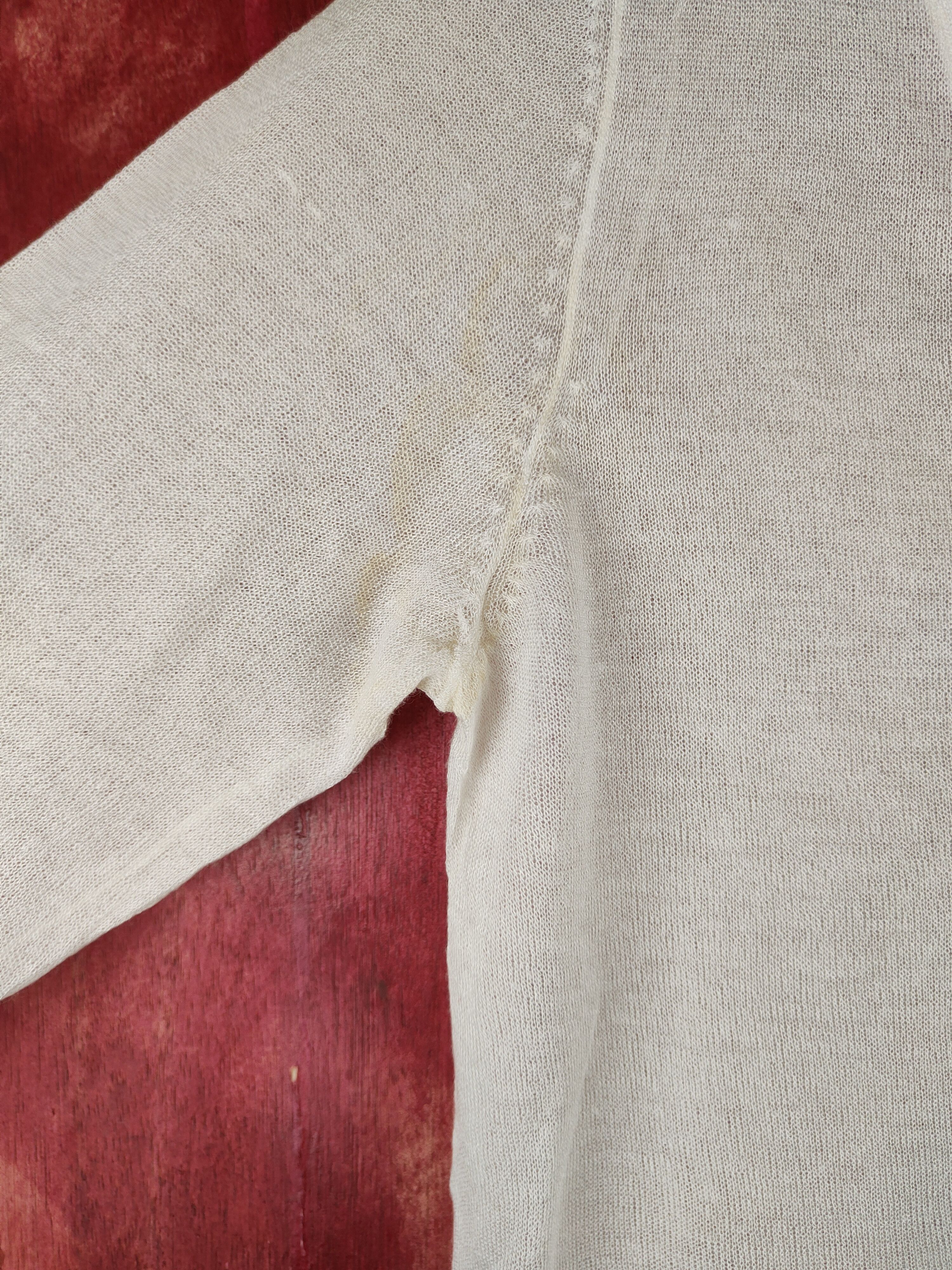 GU GU White Crochet Meshnet Knitwear Cardigan #S1159 Size XL / US 12-14 / IT 48-50 - 5 Thumbnail