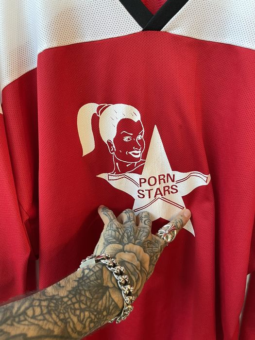 Vintage 90s PORNSTAR OVERSIZED HOCKEY JERSEY PORN SHIRT | Grailed