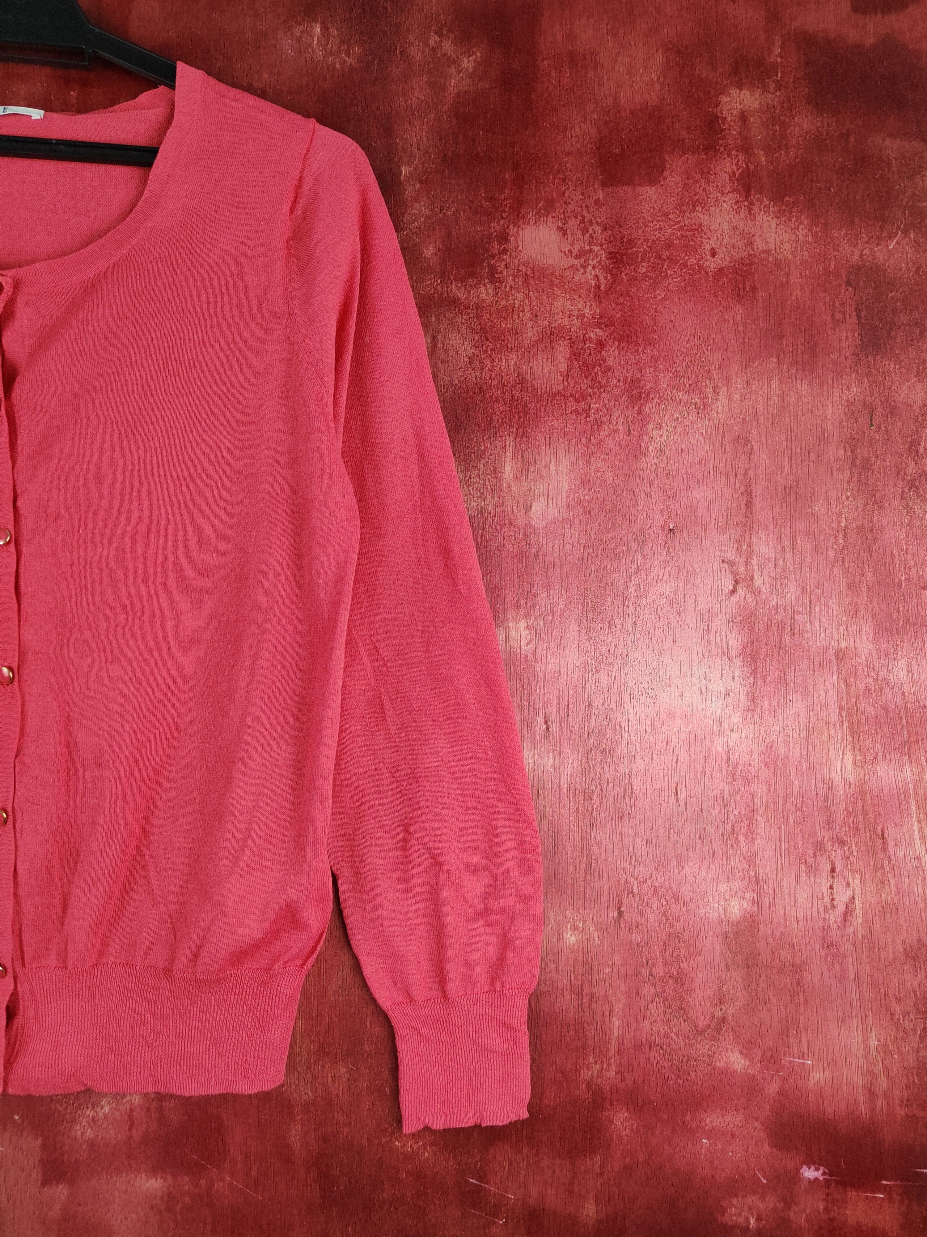 Japanese Brand Elle Red Knitwear Cardigan #S1182 Size S / US 4 / IT 40 - 5 Thumbnail