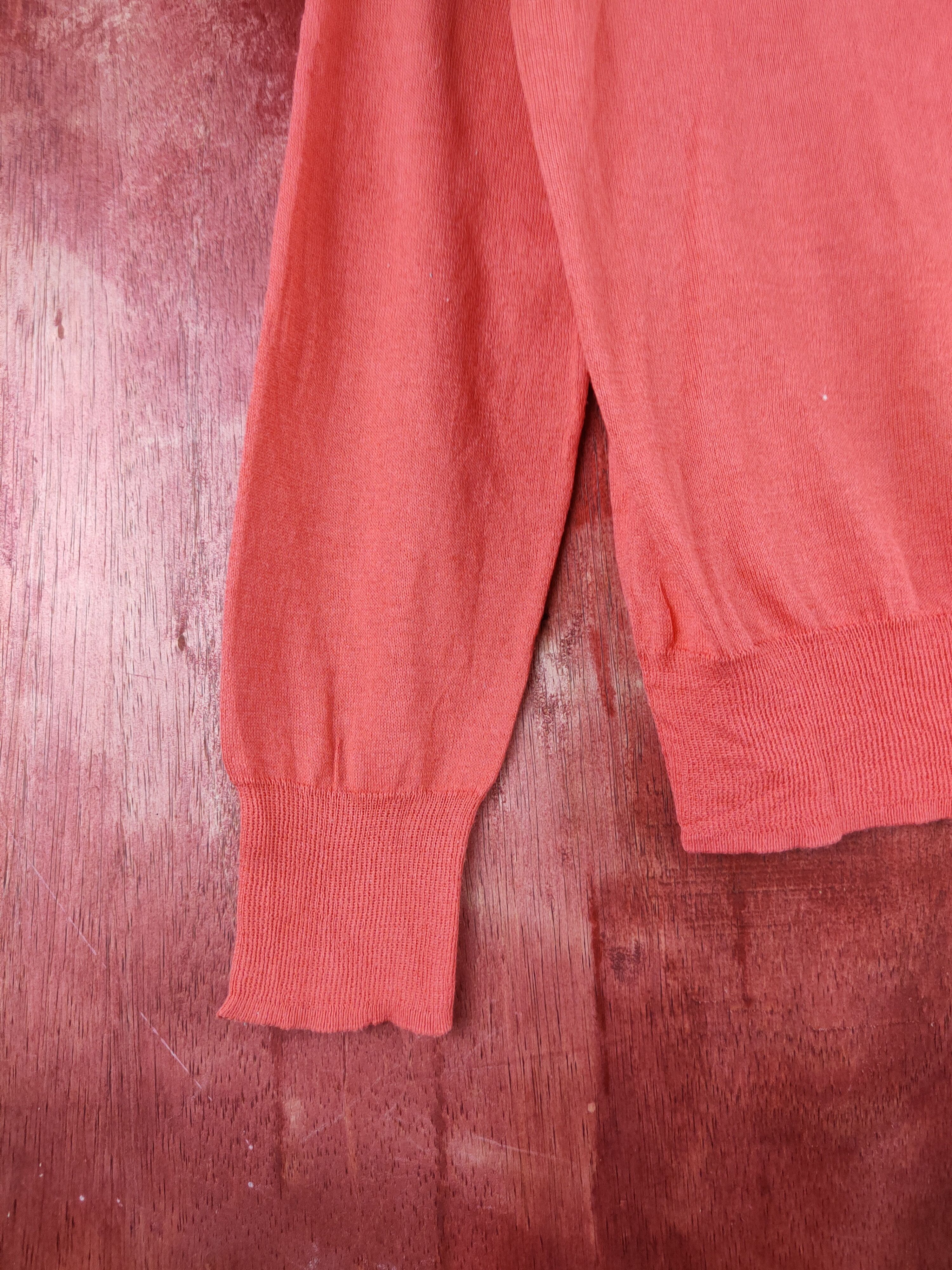 Japanese Brand Elle Red Knitwear Cardigan #S1182 Size S / US 4 / IT 40 - 4 Thumbnail