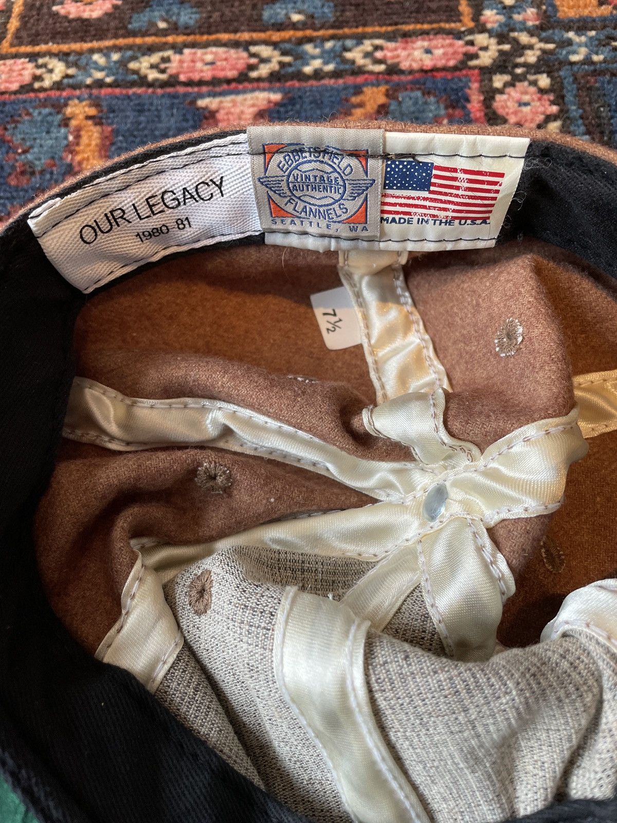 Our Legacy og fitted ball cap - ebbets field flannels - brown - 7 1/2 Size ONE SIZE - 3 Thumbnail