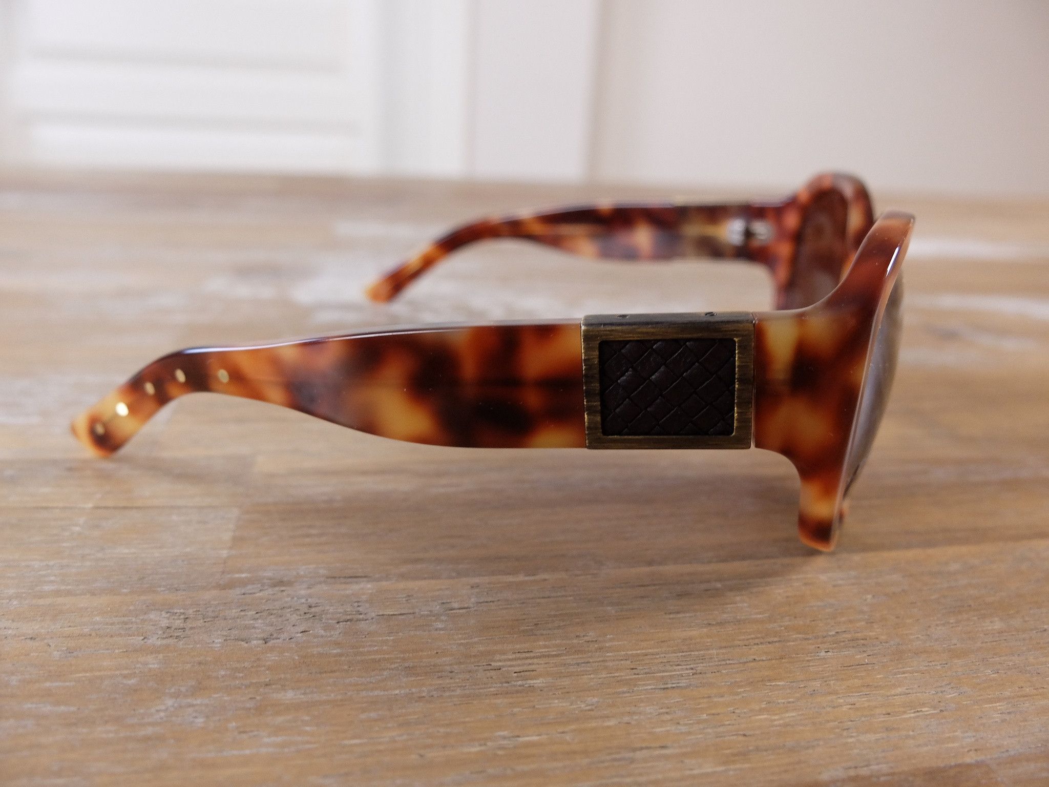 Bottega Veneta BOTTEGA VENETA tortoise shell oval sunglasses eyewear frames Size ONE SIZE - 2 Thumbnail