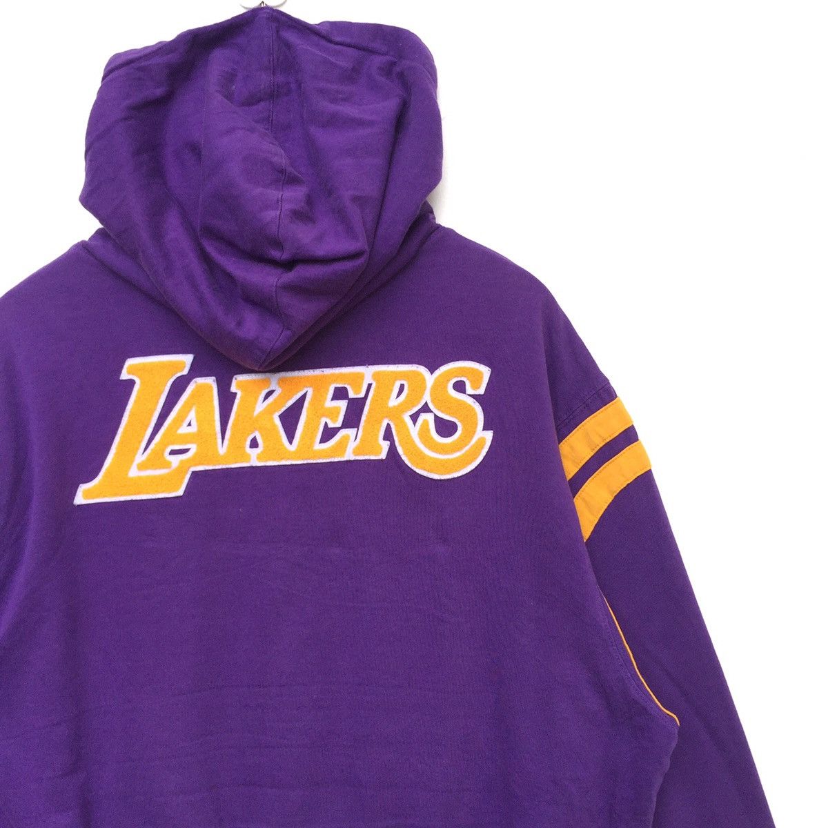 NBA Lakers Reversible Big Logo Spell Out Embroidered Hoodie | L Size US L / EU 52-54 / 3 - 8 Thumbnail