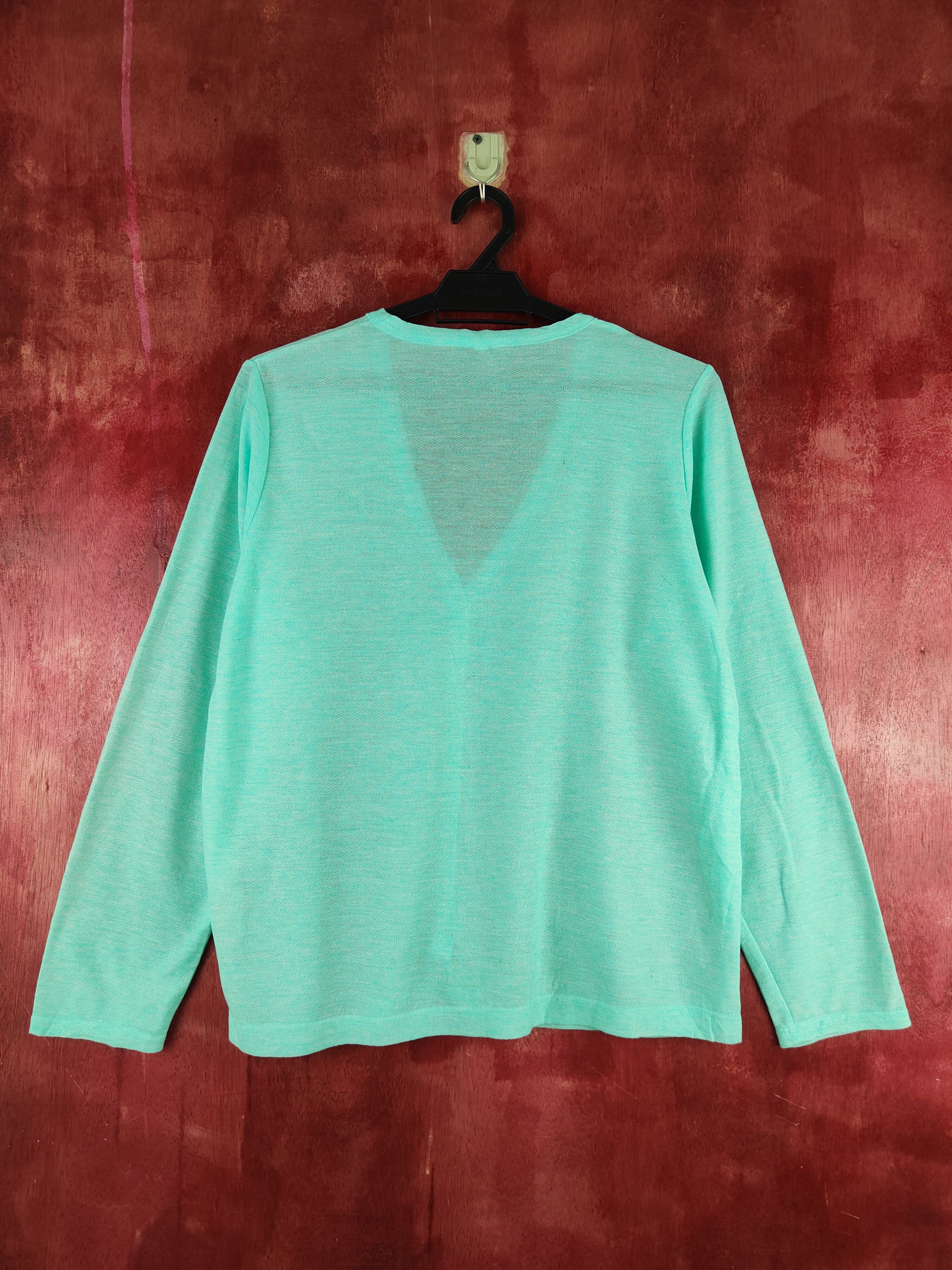 Japanese Brand Japan vintage Turquoise Crochet Meshnet Knit Cardigan #S1181 Size L / US 10 / IT 46 - 7 Thumbnail