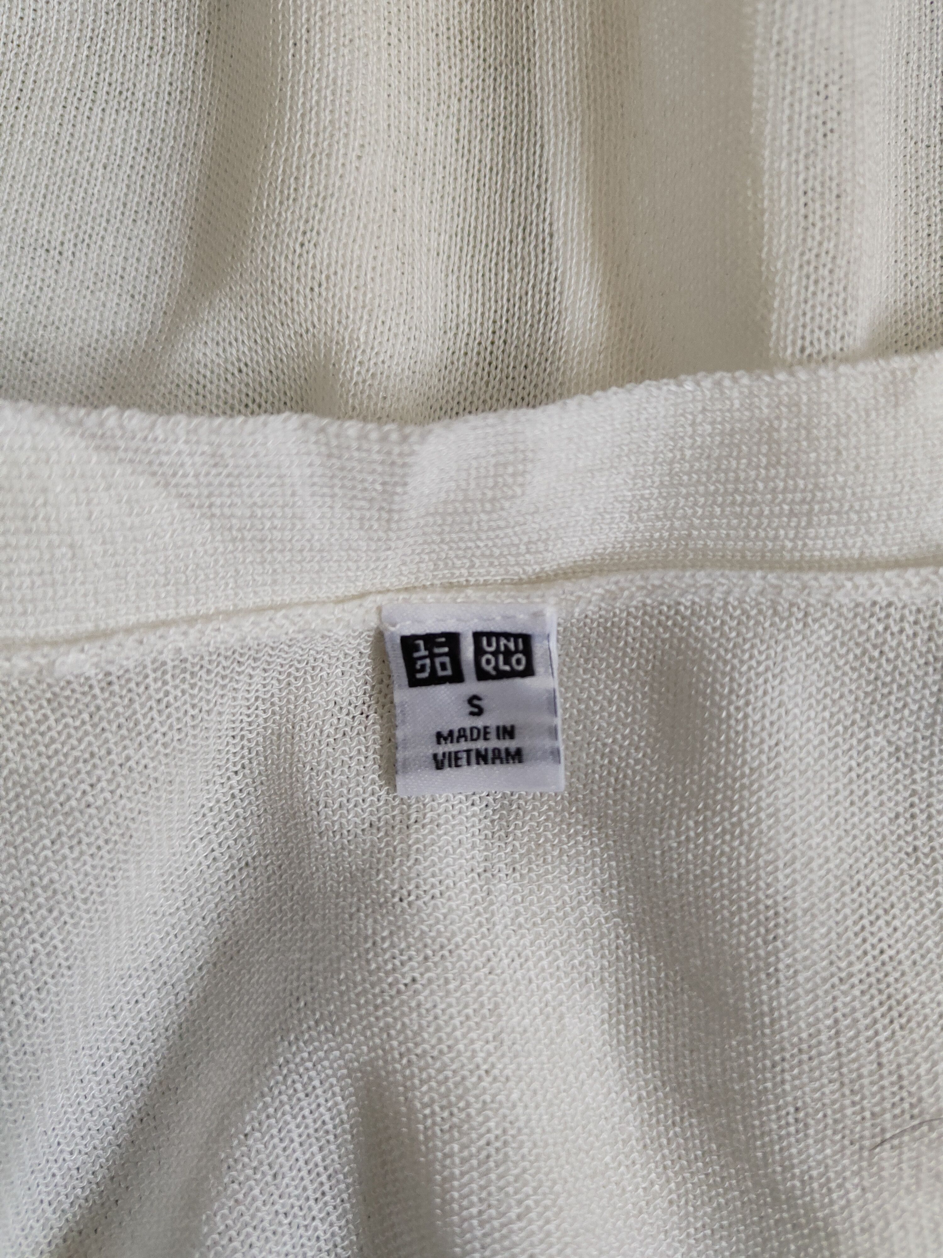 Japanese Brand × Uniqlo Uniqlo Ivory Crochet Meshnet Knitwear Cardigan #S1173 Size S / US 4 / IT 40 - 11 Thumbnail