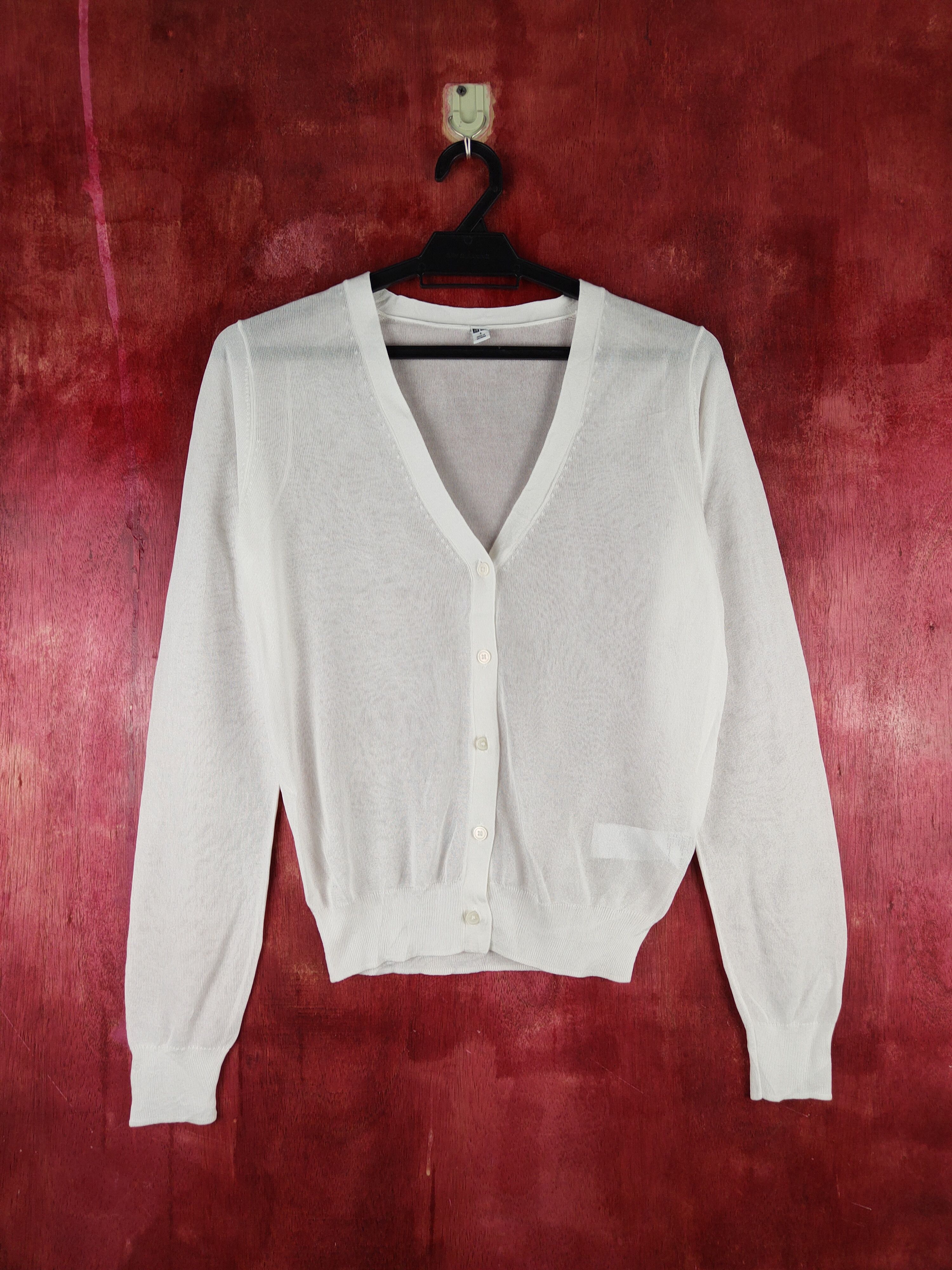 Japanese Brand × Uniqlo Uniqlo Ivory Crochet Meshnet Knitwear Cardigan #S1173 Size S / US 4 / IT 40 - 1 Thumbnail