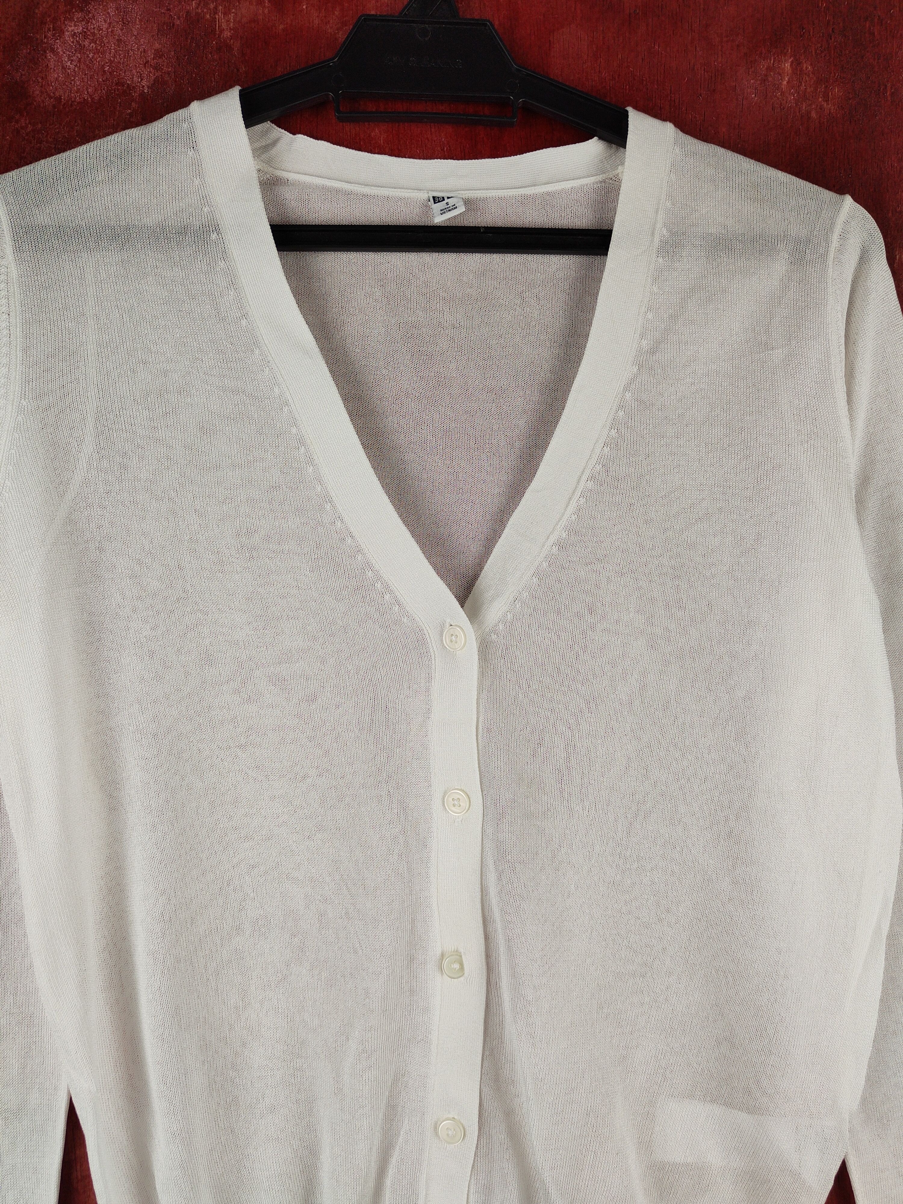 Japanese Brand × Uniqlo Uniqlo Ivory Crochet Meshnet Knitwear Cardigan #S1173 Size S / US 4 / IT 40 - 2 Thumbnail
