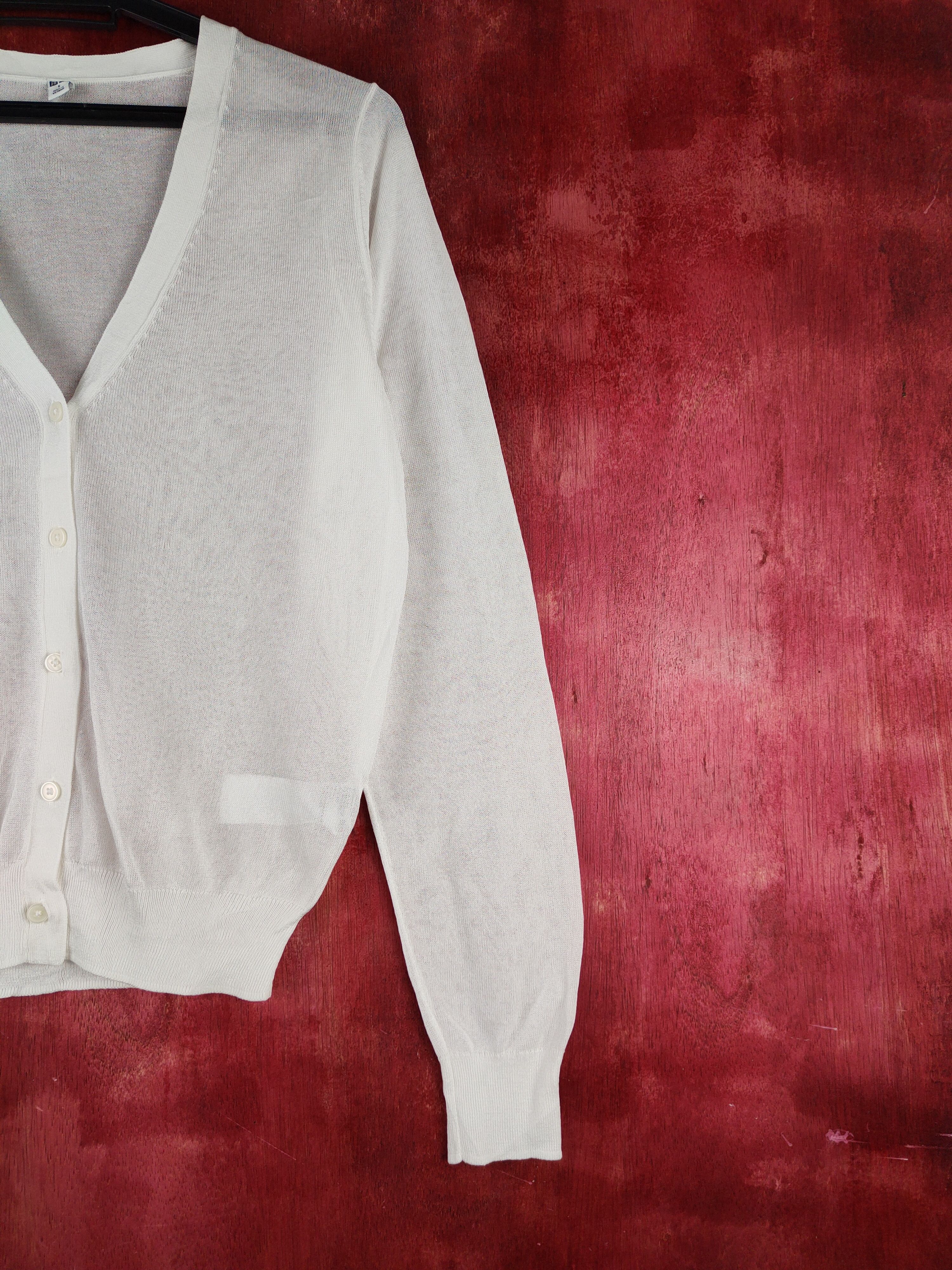 Japanese Brand × Uniqlo Uniqlo Ivory Crochet Meshnet Knitwear Cardigan #S1173 Size S / US 4 / IT 40 - 5 Thumbnail