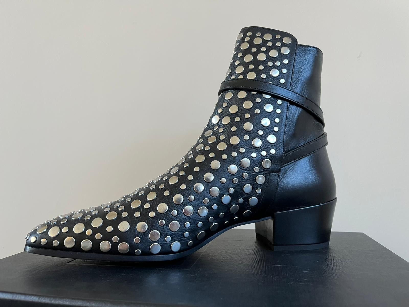 Saint Laurent Paris Clementi Studded Boots in Black color Size US 11 / EU 44 - 8 Thumbnail