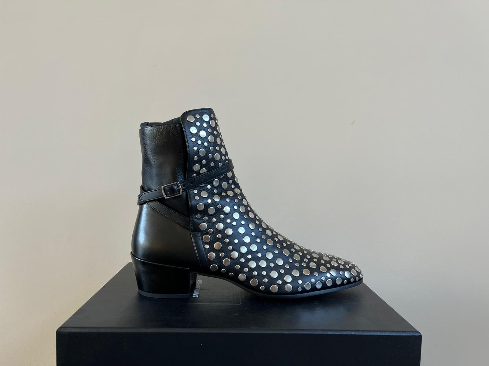 Saint Laurent Paris Clementi Studded Boots in Black color Size US 11 / EU 44 - 2 Thumbnail
