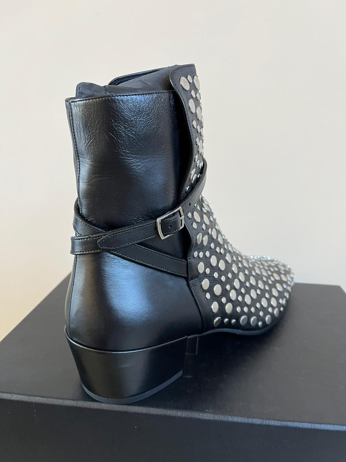 Saint Laurent Paris Clementi Studded Boots in Black color Size US 11 / EU 44 - 11 Thumbnail