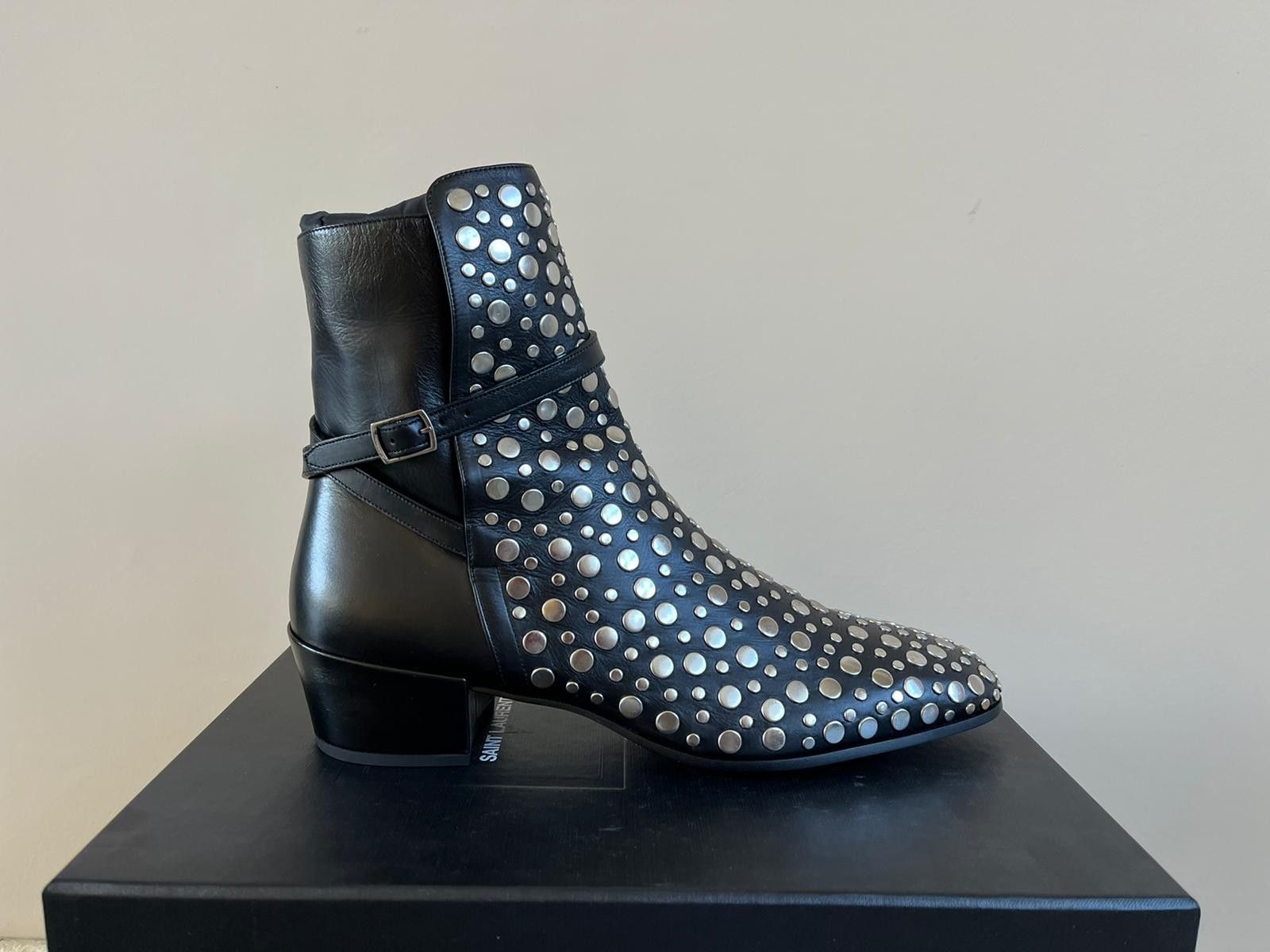 Saint Laurent Paris Clementi Studded Boots in Black color Size US 11 / EU 44 - 1 Thumbnail