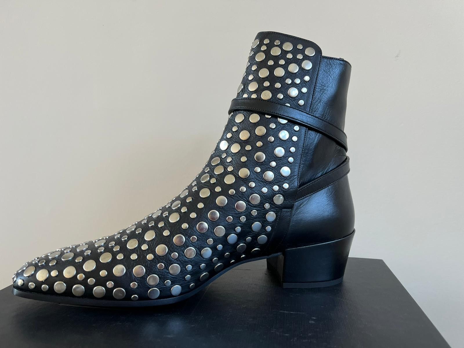 Saint Laurent Paris Clementi Studded Boots in Black color Size US 11 / EU 44 - 9 Thumbnail