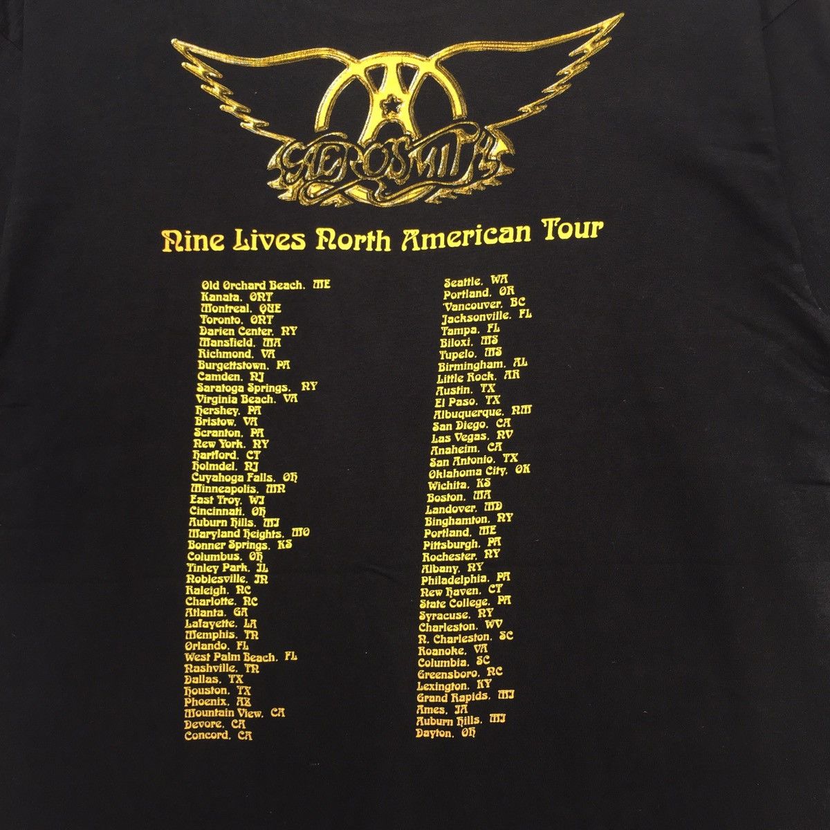 Band Tees Vintage Aerosmith Band Line Up T-shirt | Nine Live Tour Size US L / EU 52-54 / 3 - 6 Thumbnail