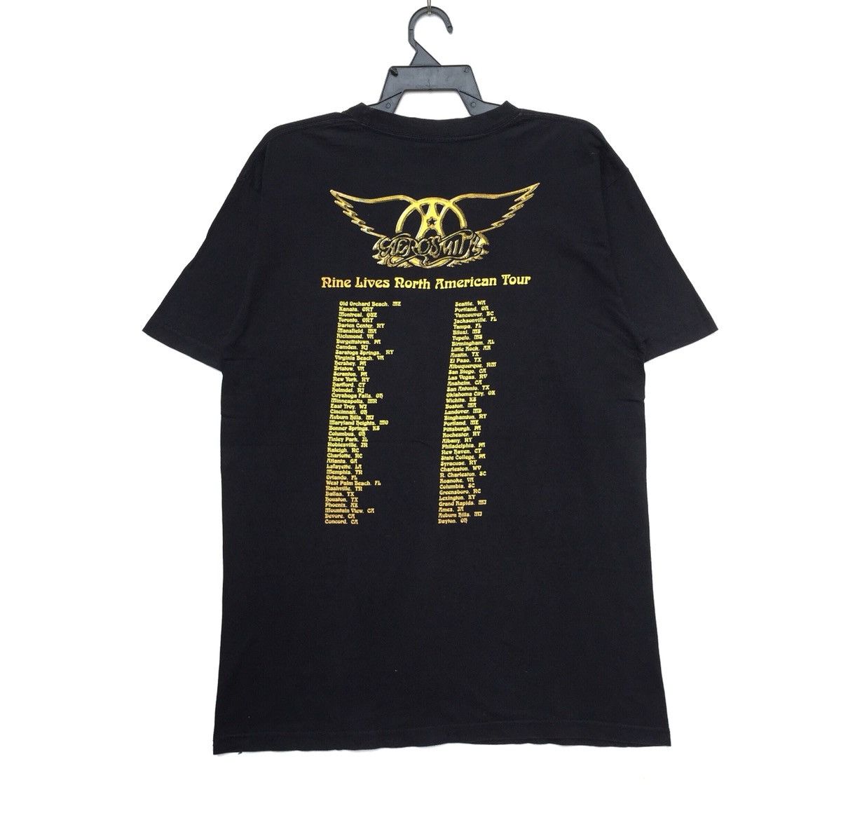 Band Tees Vintage Aerosmith Band Line Up T-shirt | Nine Live Tour Size US L / EU 52-54 / 3 - 8 Thumbnail