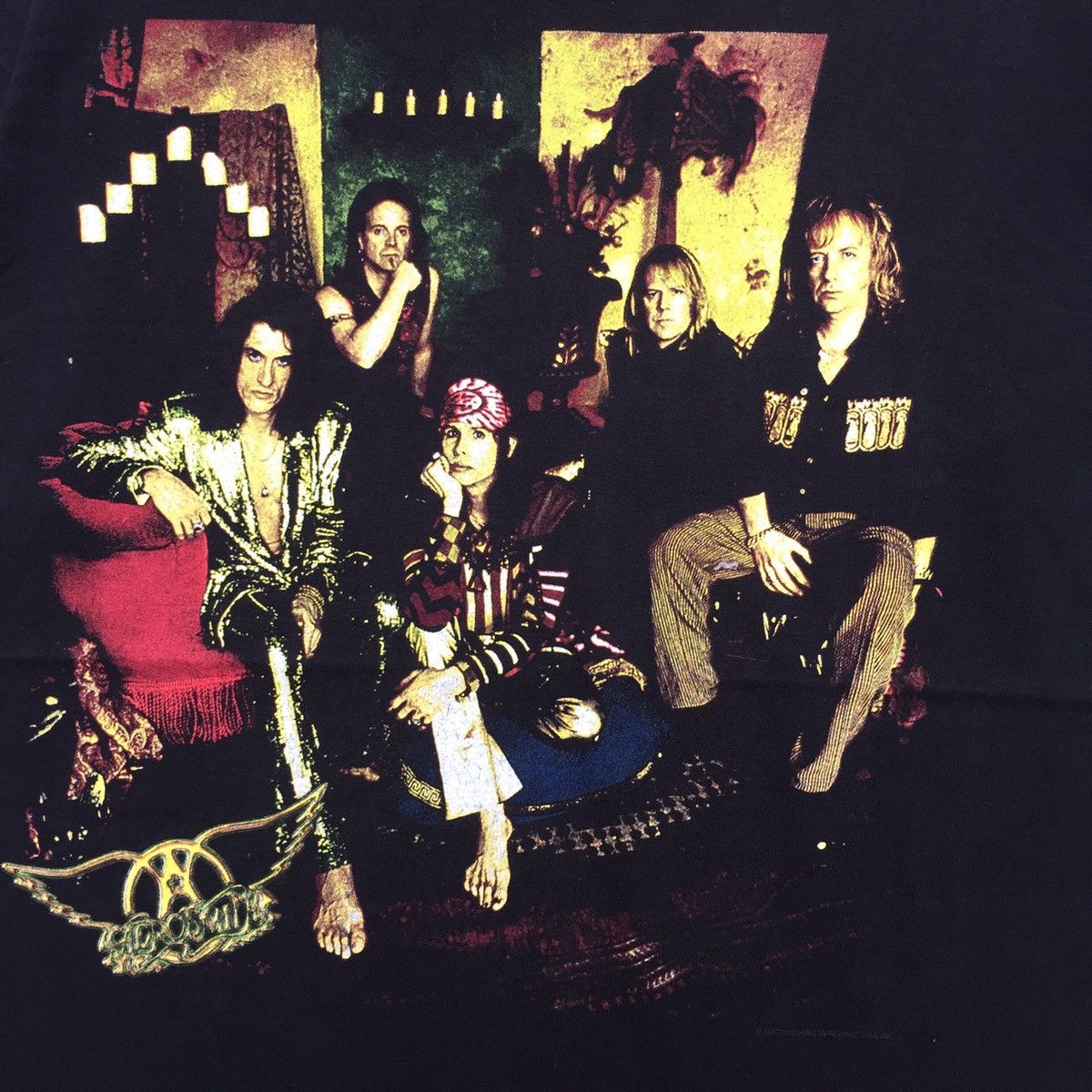 Band Tees Vintage Aerosmith Band Line Up T-shirt | Nine Live Tour Size US L / EU 52-54 / 3 - 3 Thumbnail