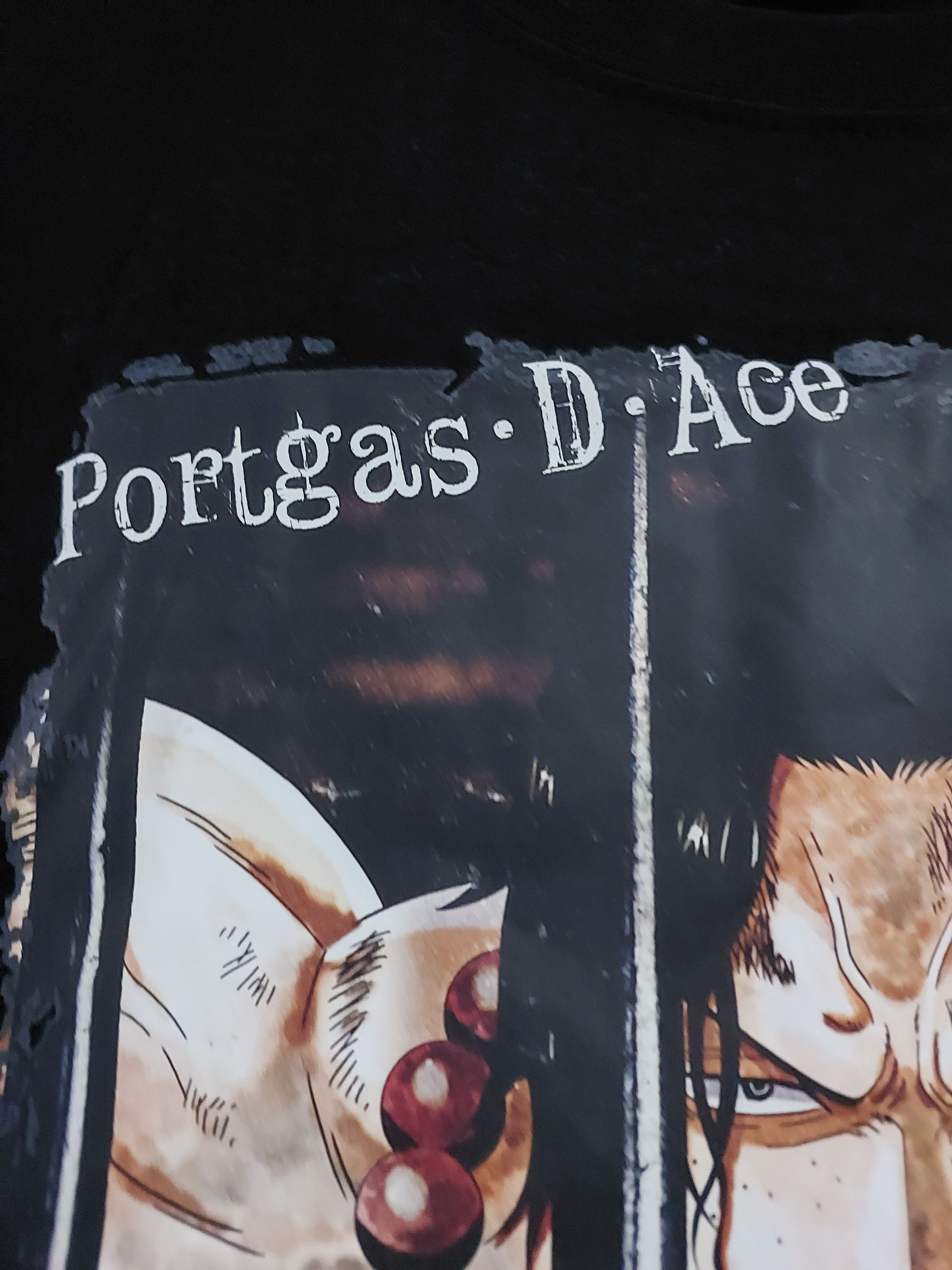 Anime VINTAGE ONE PIECE ANIME PORTGAS D ACE T-SHIRT Size US L / EU 52-54 / 3 - 6 Thumbnail