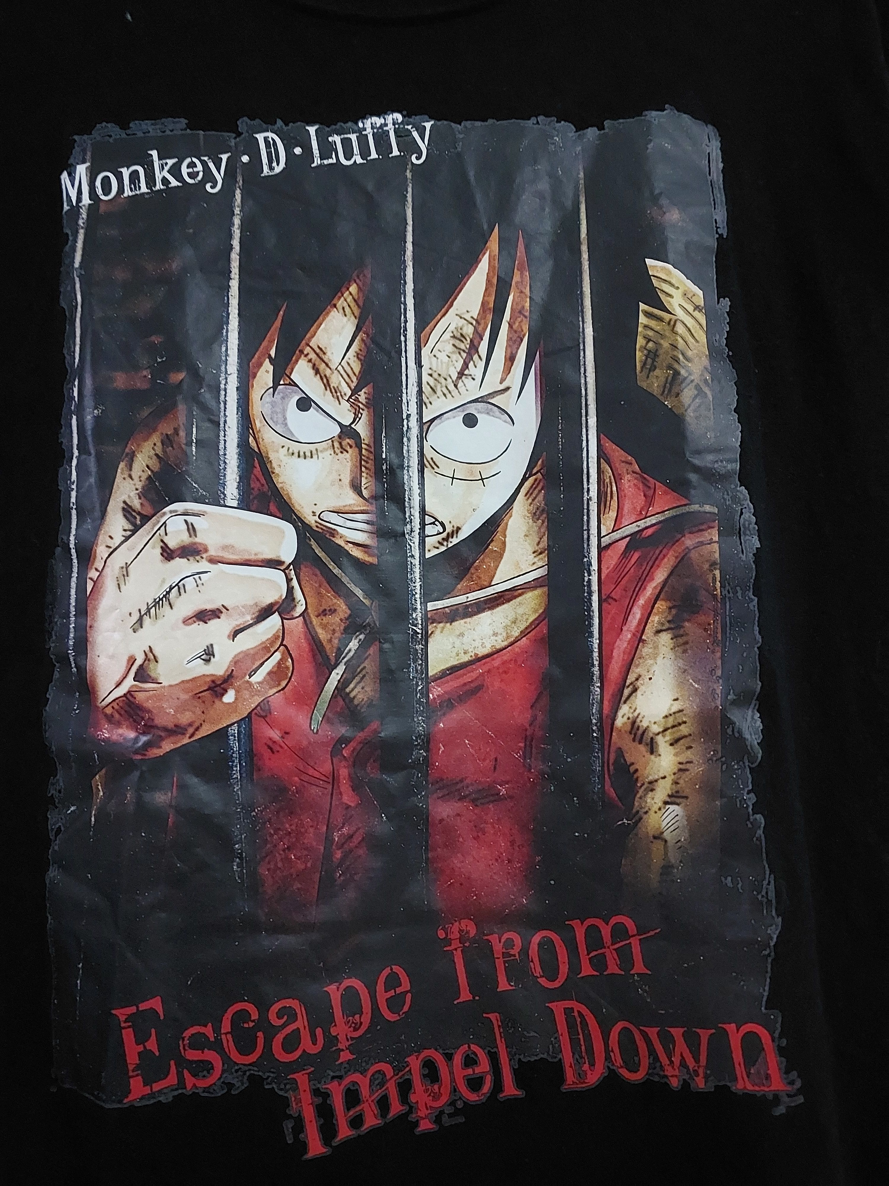 Anime × One Piece × Vintage VINTAGE ONE PIECE ANIME MONKEY D LUFFY T-SHIRT Size US L / EU 52-54 / 3 - 9 Thumbnail