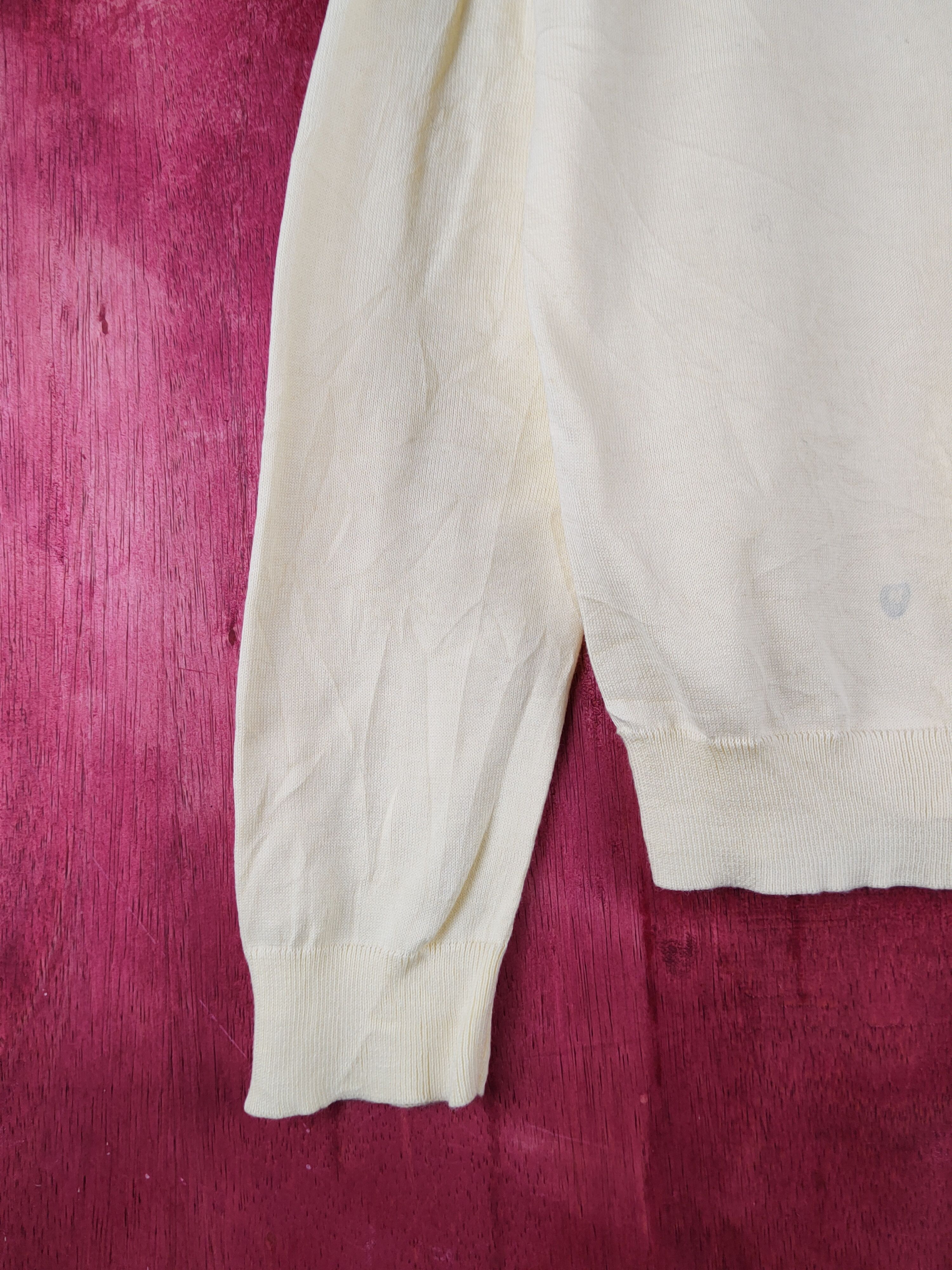 Japanese Brand Uniqlo Light Yellow Knitwear Cardigan #S1254 Size L / US 10 / IT 46 - 4 Thumbnail