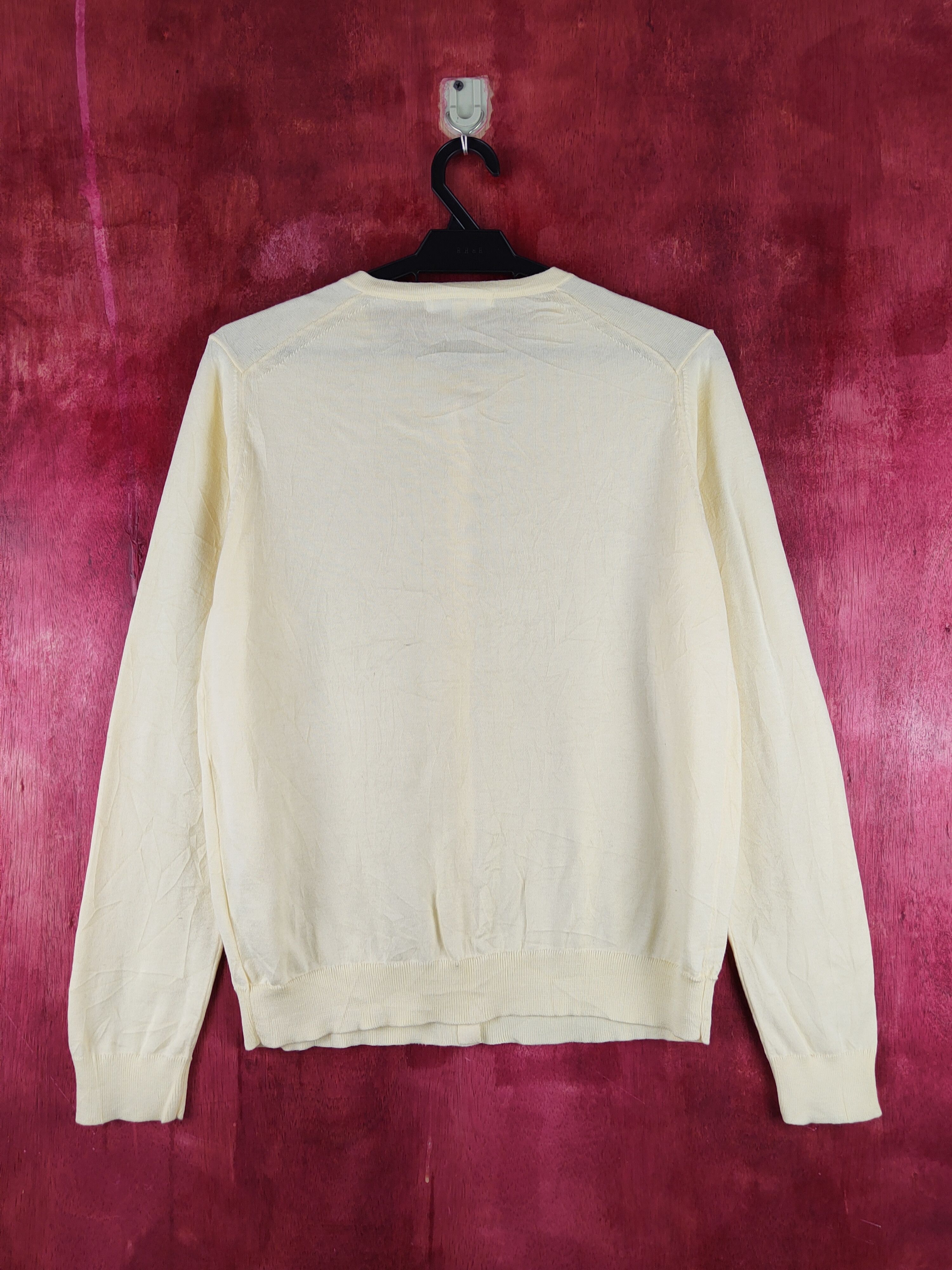 Japanese Brand Uniqlo Light Yellow Knitwear Cardigan #S1254 Size L / US 10 / IT 46 - 7 Thumbnail
