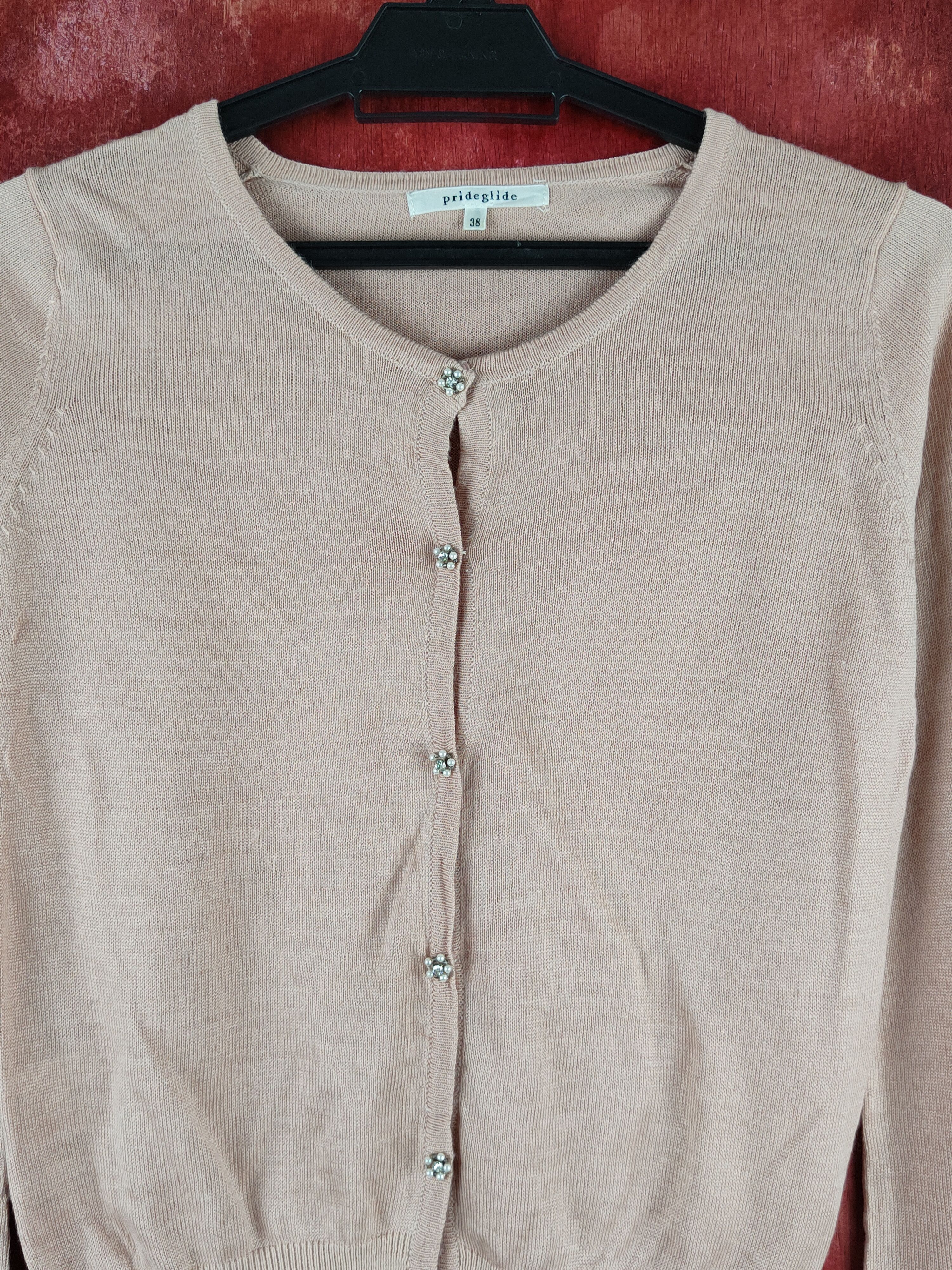 Japanese Brand Prideglide Brown Knitwear Cardigan #S1252 Size S / US 4 / IT 40 - 2 Thumbnail