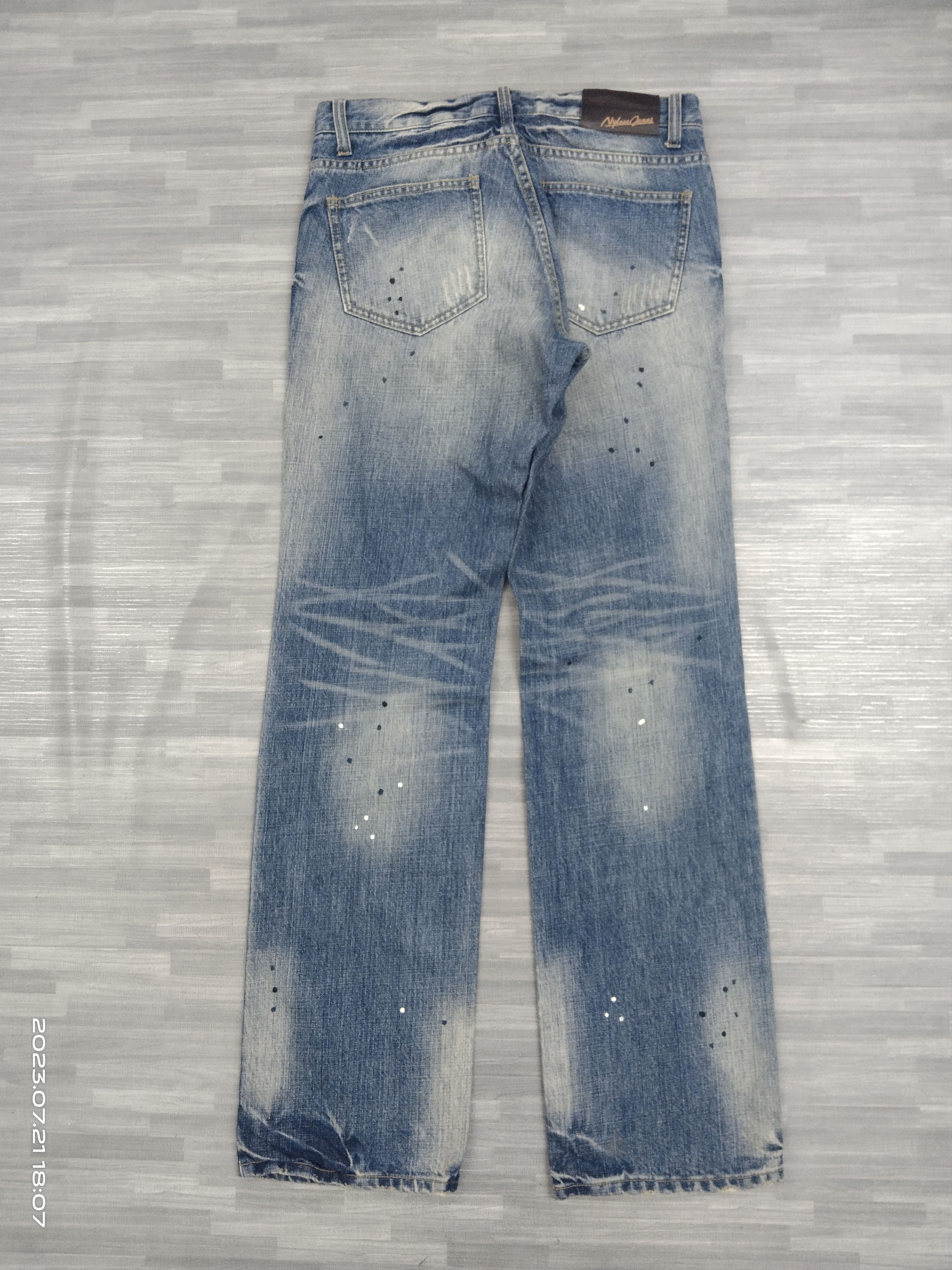 Other SICK WASHED BLUE SPLATTER NYLAUS DENIM PANTS Size US 30 / EU 46 - 3 Thumbnail