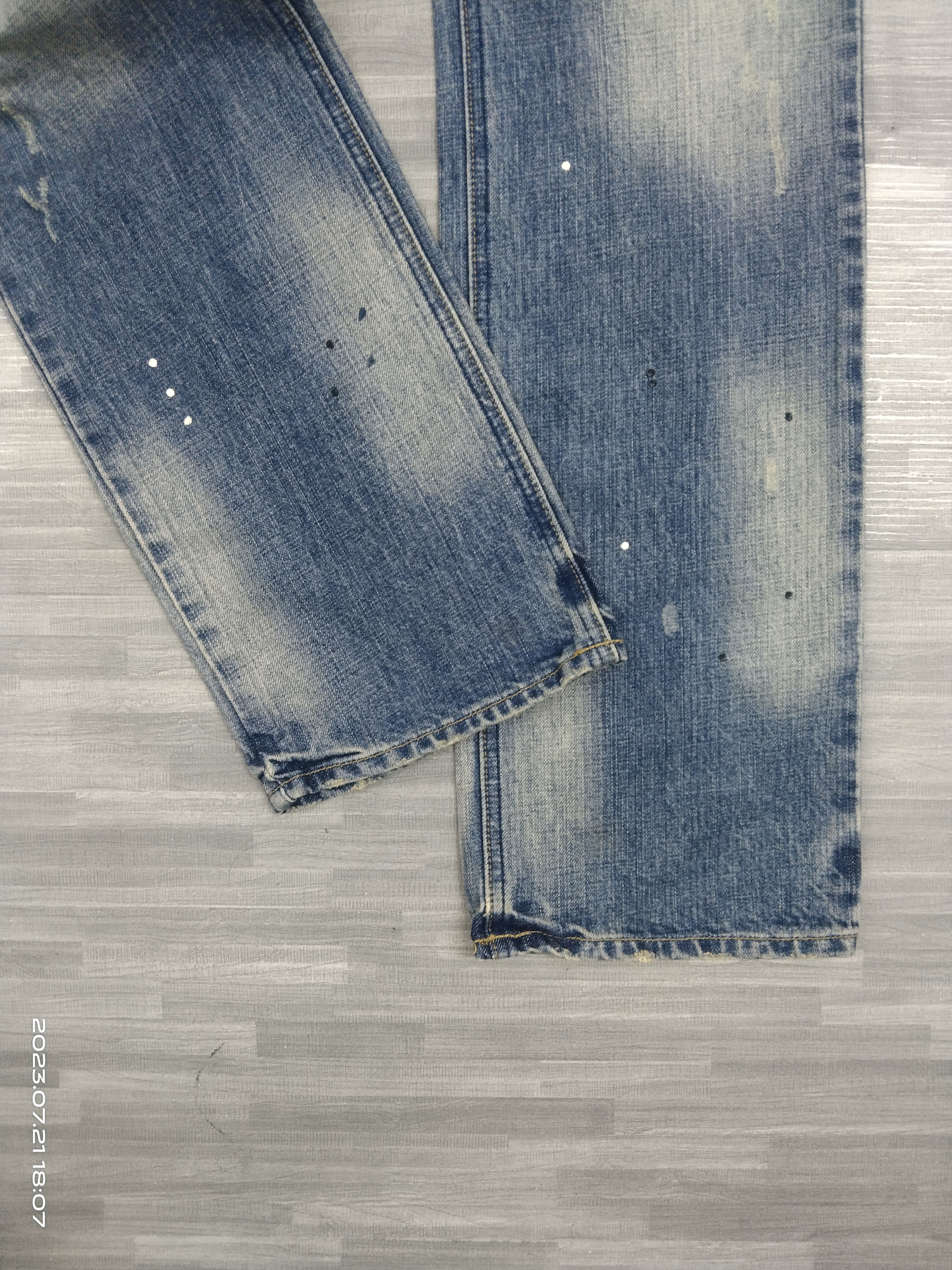 Other SICK WASHED BLUE SPLATTER NYLAUS DENIM PANTS Size US 30 / EU 46 - 6 Thumbnail