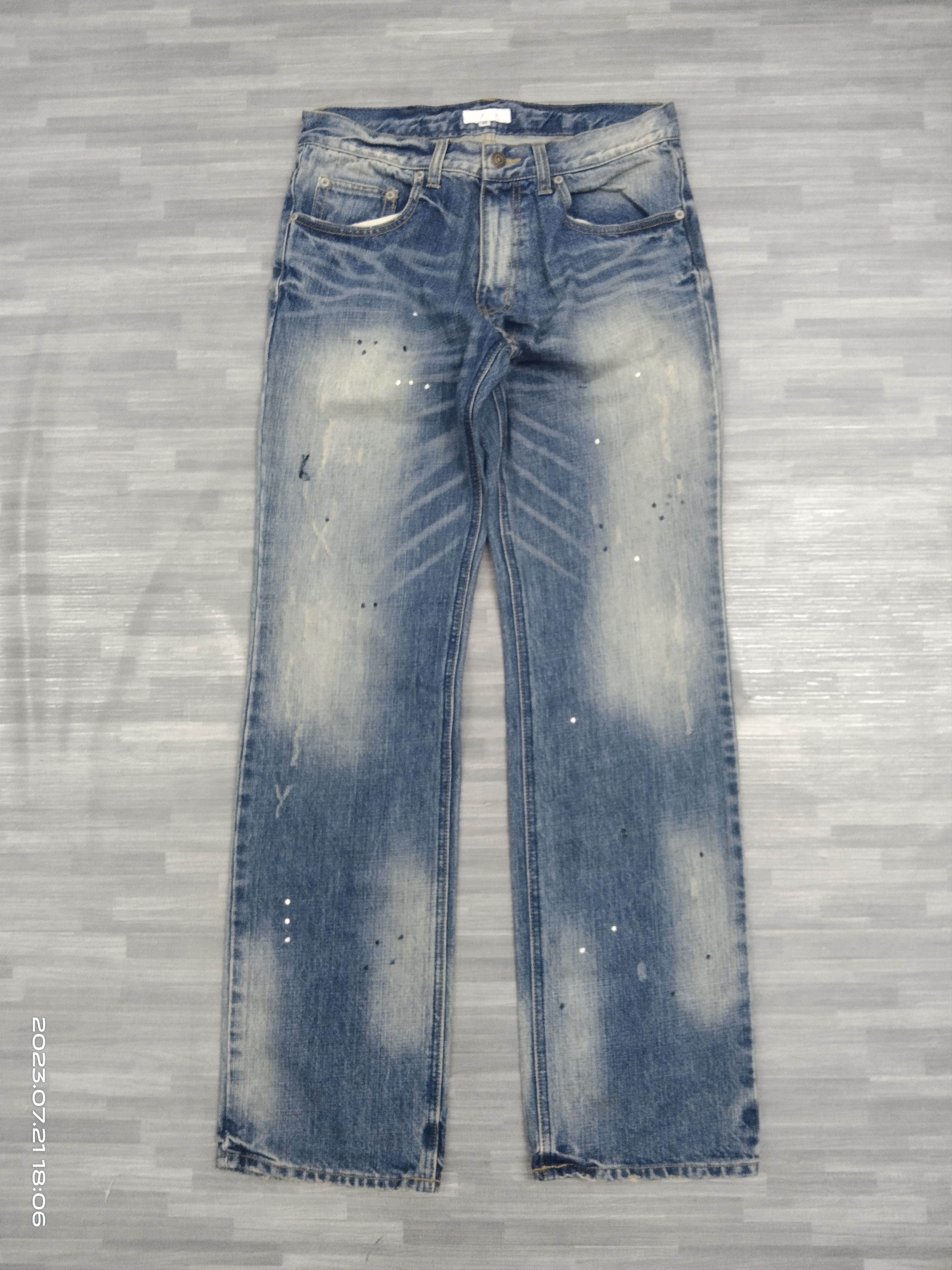 Other SICK WASHED BLUE SPLATTER NYLAUS DENIM PANTS Size US 30 / EU 46 - 2 Thumbnail
