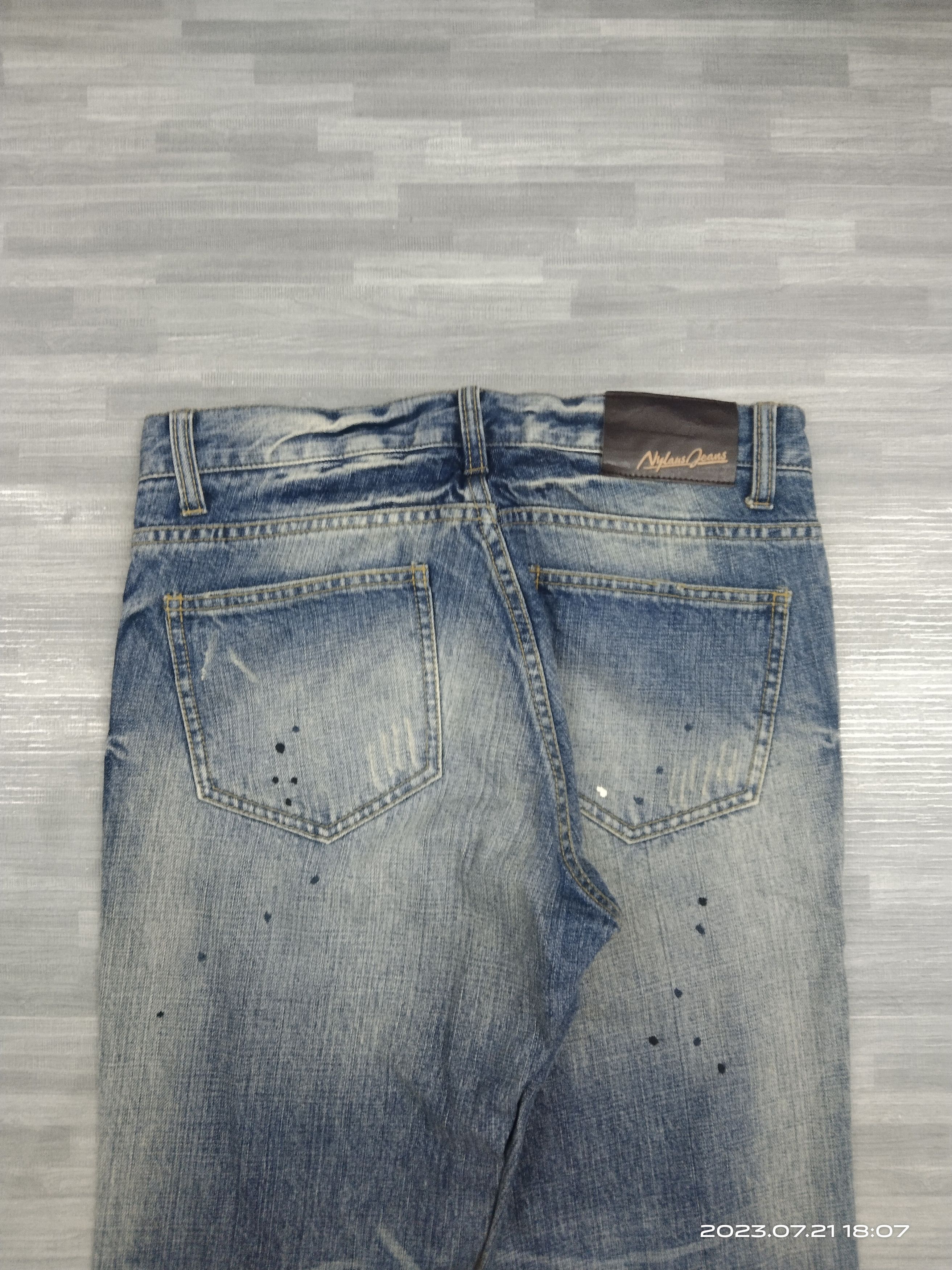 Other SICK WASHED BLUE SPLATTER NYLAUS DENIM PANTS Size US 30 / EU 46 - 5 Thumbnail