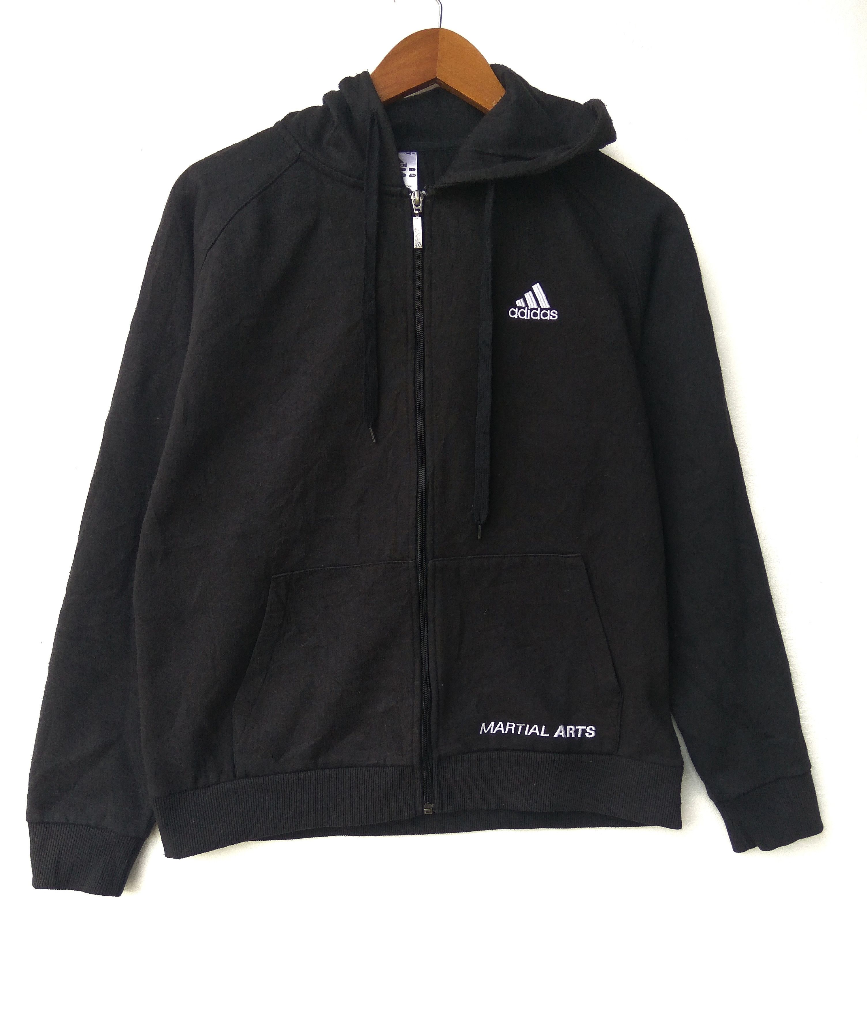 Adidas Vintage 90s Adidas Zipper Hoodies Martial Art Size US M / EU 48-50 / 2 - 1 Thumbnail