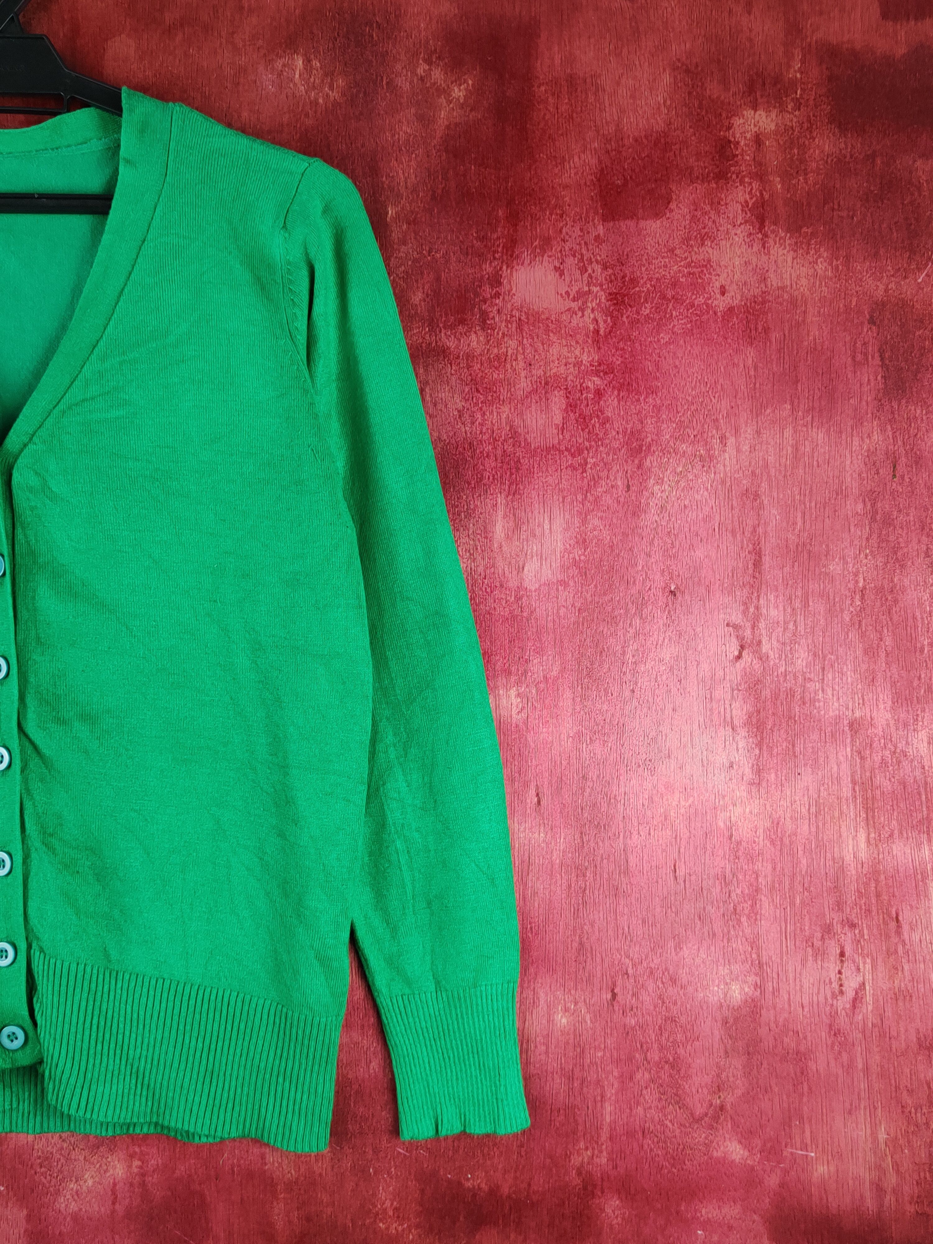 Japanese Brand Kürica Green Knitwear Cardigan #S1245 Size S / US 4 / IT 40 - 5 Thumbnail