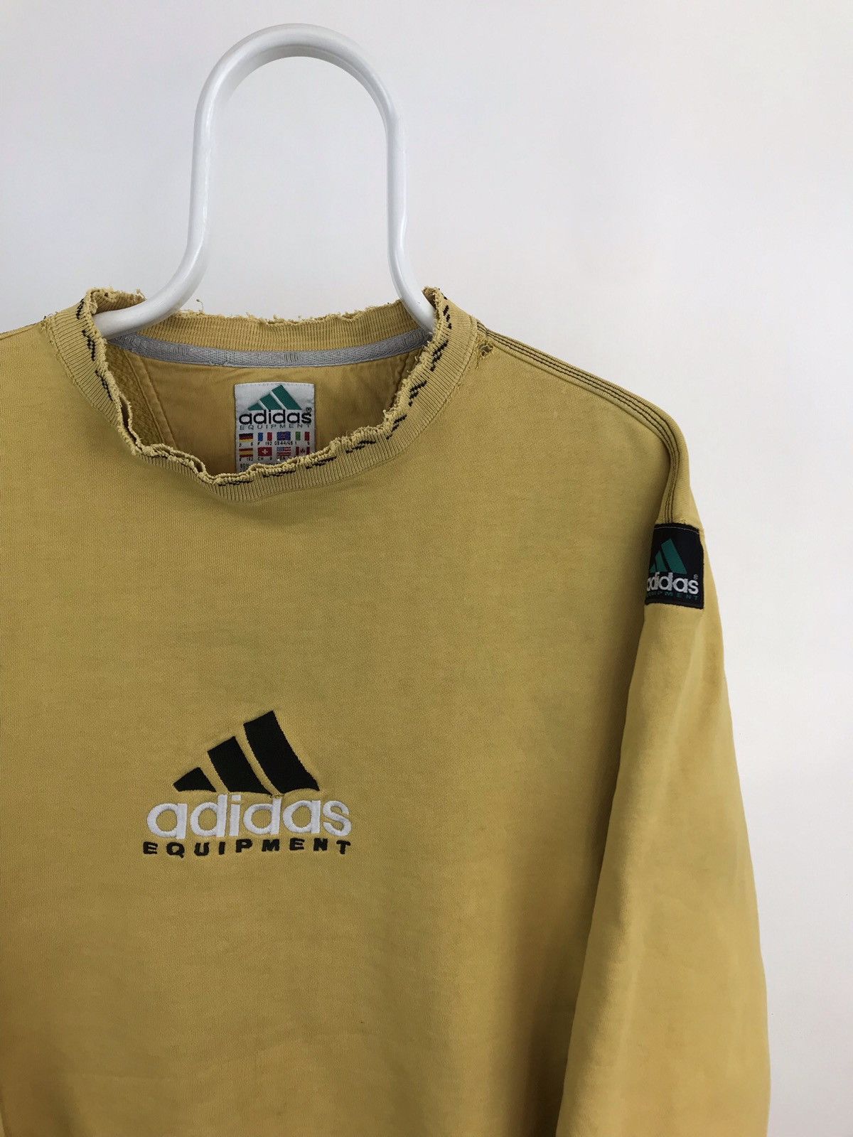Vintage Vintage Adidas Equipment Big Logo Faded Distressed Sweat Size US L / EU 52-54 / 3 - 1 Thumbnail