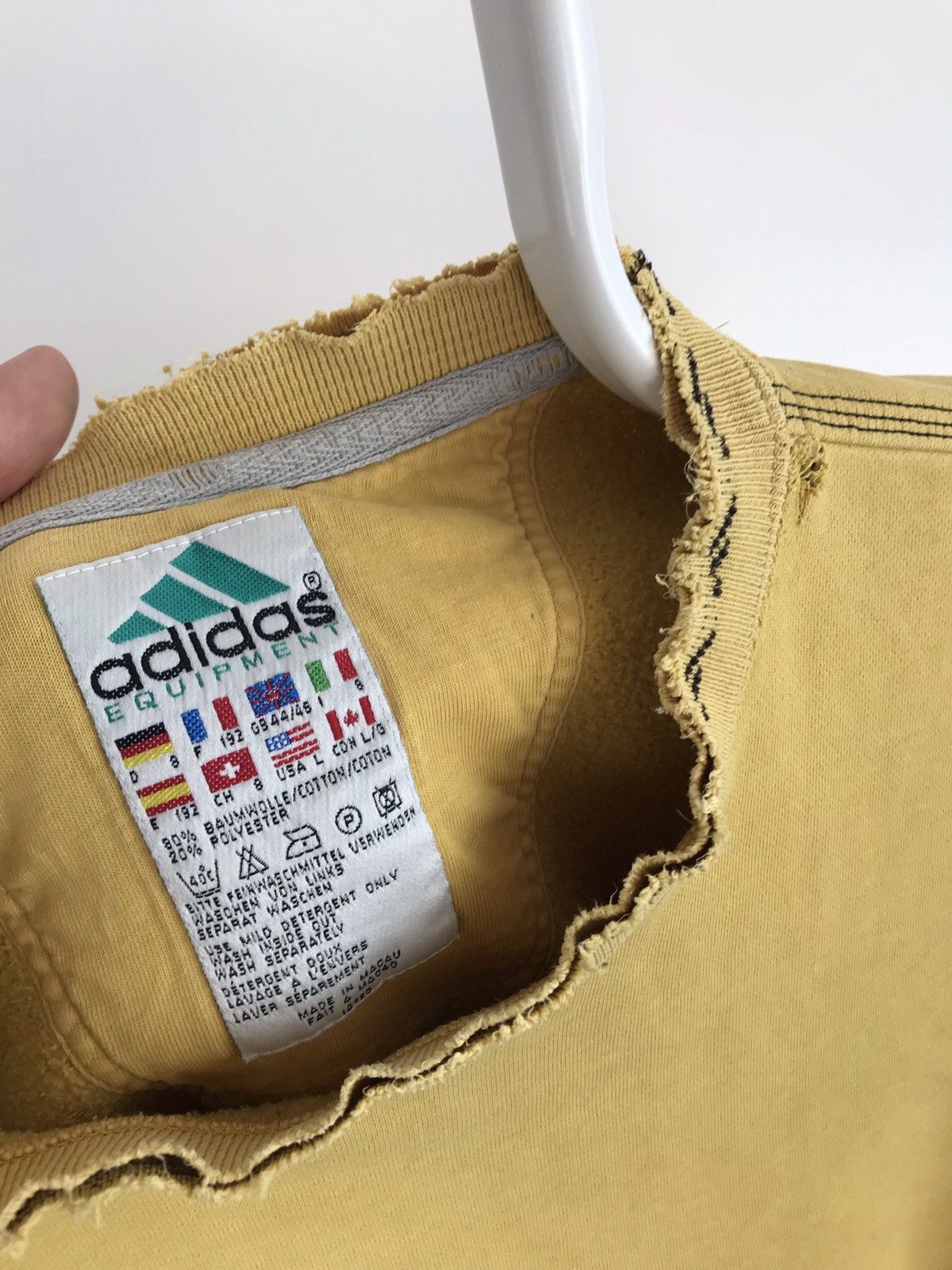 Vintage Vintage Adidas Equipment Big Logo Faded Distressed Sweat Size US L / EU 52-54 / 3 - 3 Thumbnail