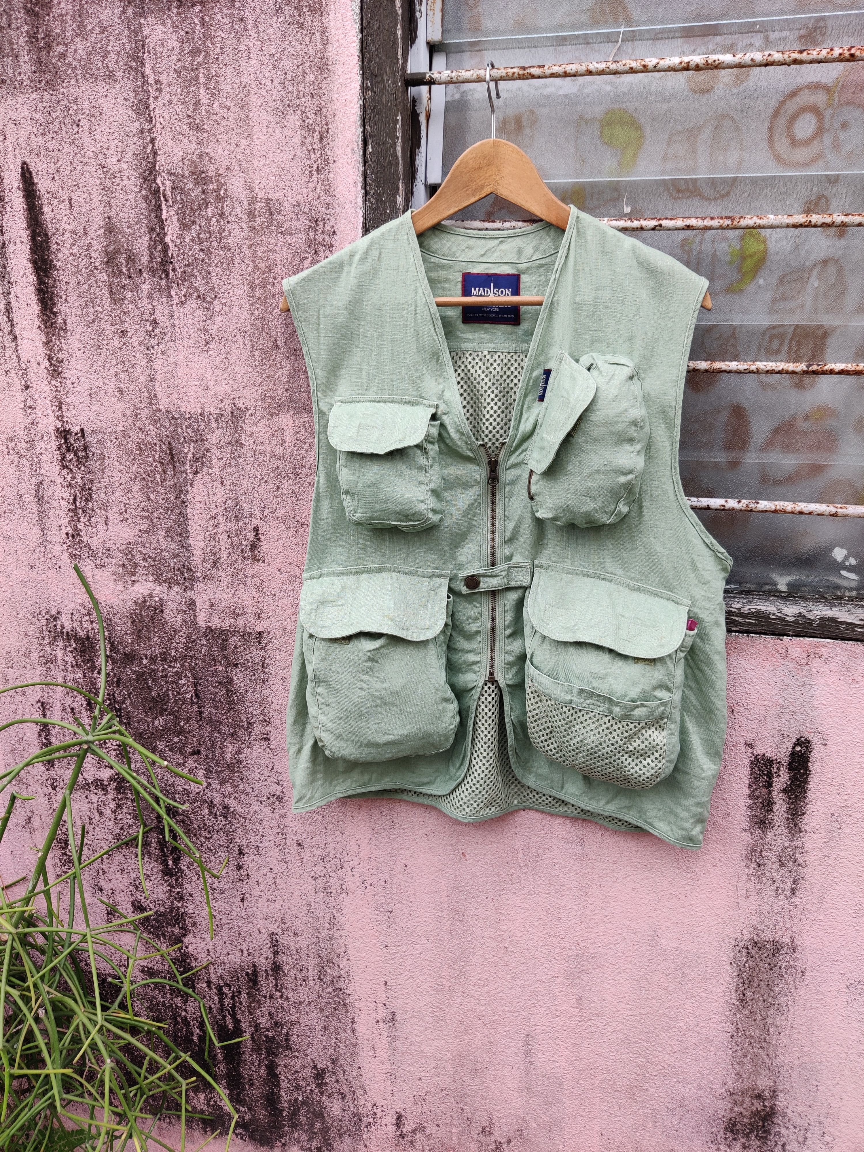 image of Archival Clothing x Vintage Madison Walker Tactical Fish Net Vest Jacket, Men's (Size Large)